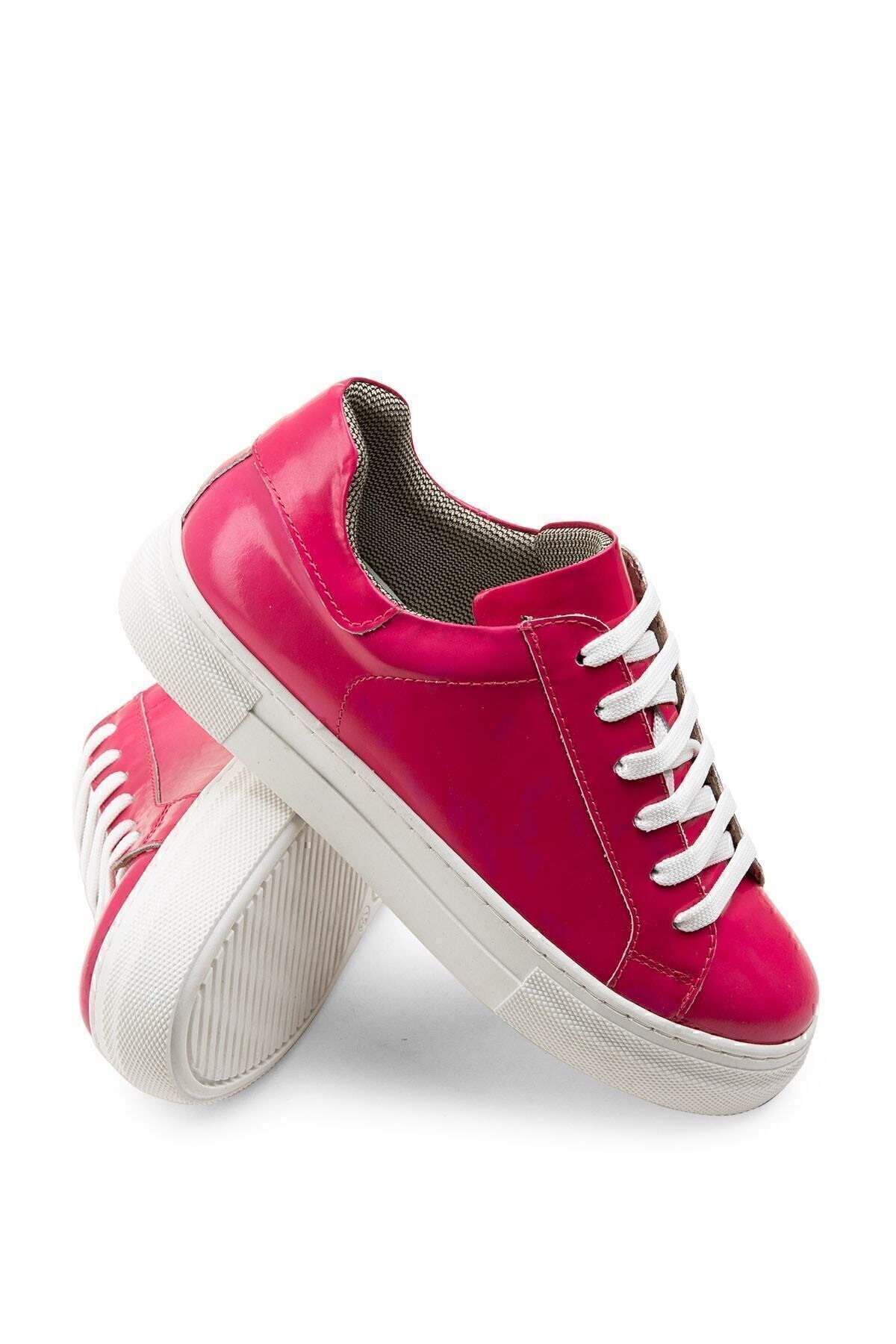 Deery-Genuine Leather Fuchsia Sneaker Women's Shoes 3