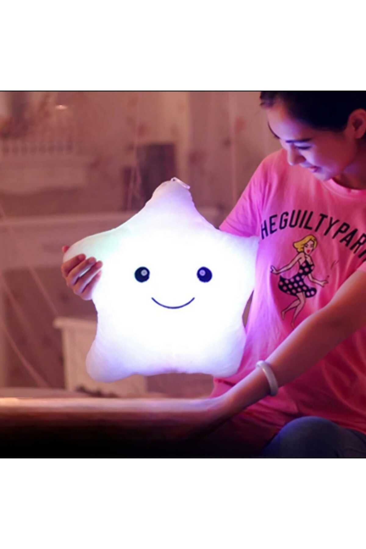 i lin baby Sevimli Led Işık Yıldız Yastık, Doğum Günü Hediyesi Ev Dekoru, Yumuşak Bebek Çocuk Oyuncakları 35x20 fotoğrafı 4 (önizleme)