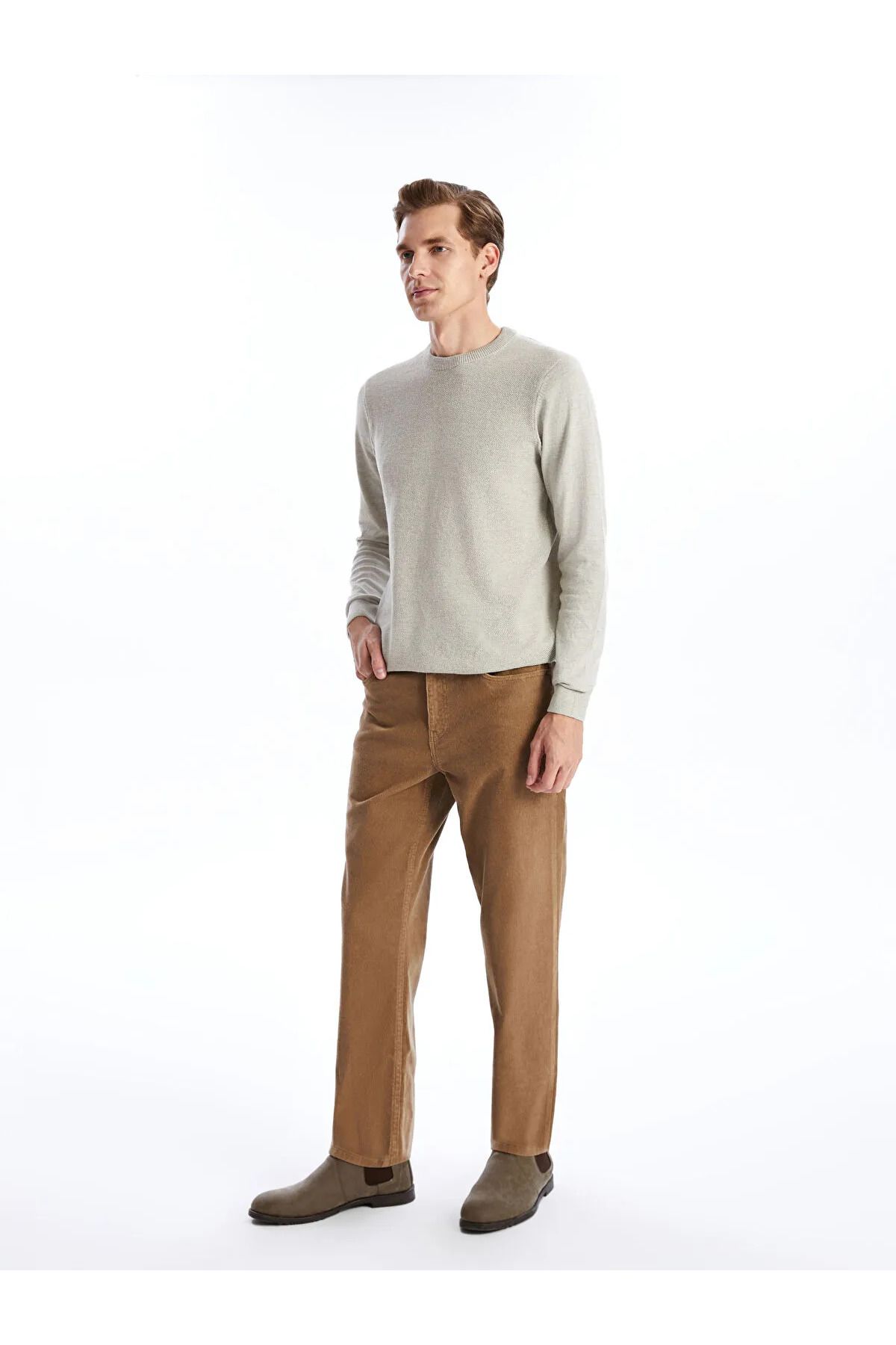 LC Waikiki-Basic Standard Fit Velvet Men's Chino Pants 1