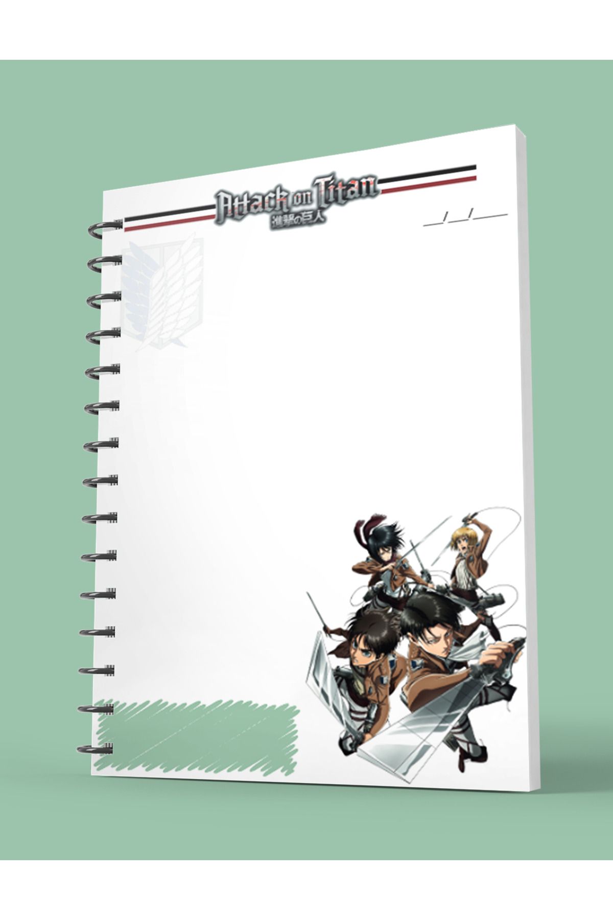 nihonwosekai-Attack on Titan Attack on Titan Anime A5 Size Spiral Notebook 50 Sheets 2