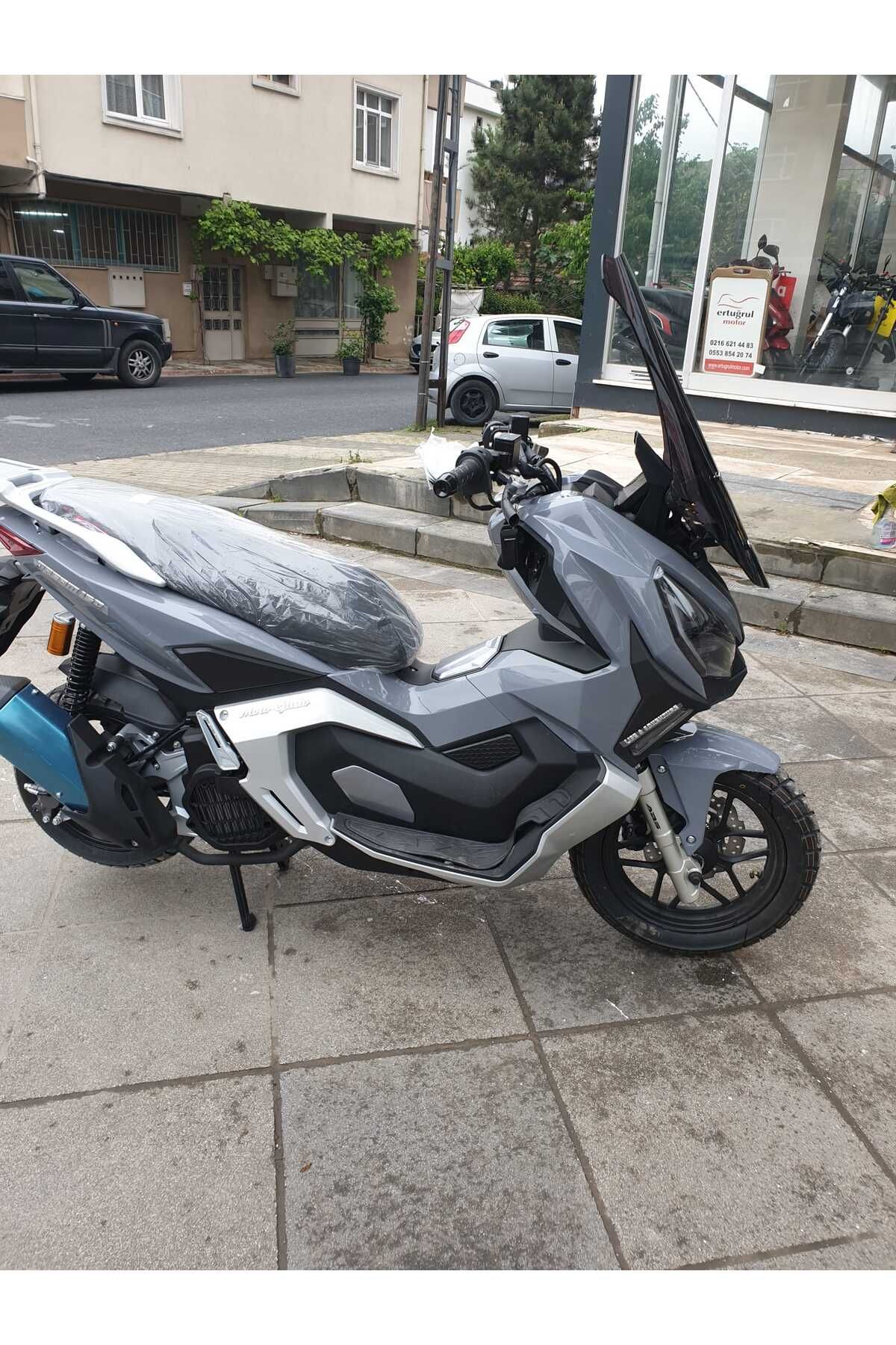 Moto Gusto Dream 150 Siperlik Ön Cam 2023-2025 Model 65cm Siyah Renkli 4mm ORTA BOYLU CAM