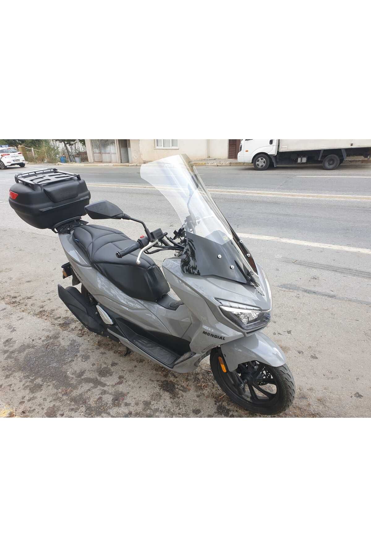 Mondial Strada 125 Siperlik Ön Cam 2023-2025 Model 75cm Şeffaf Renkli 4mm UZUN CAM