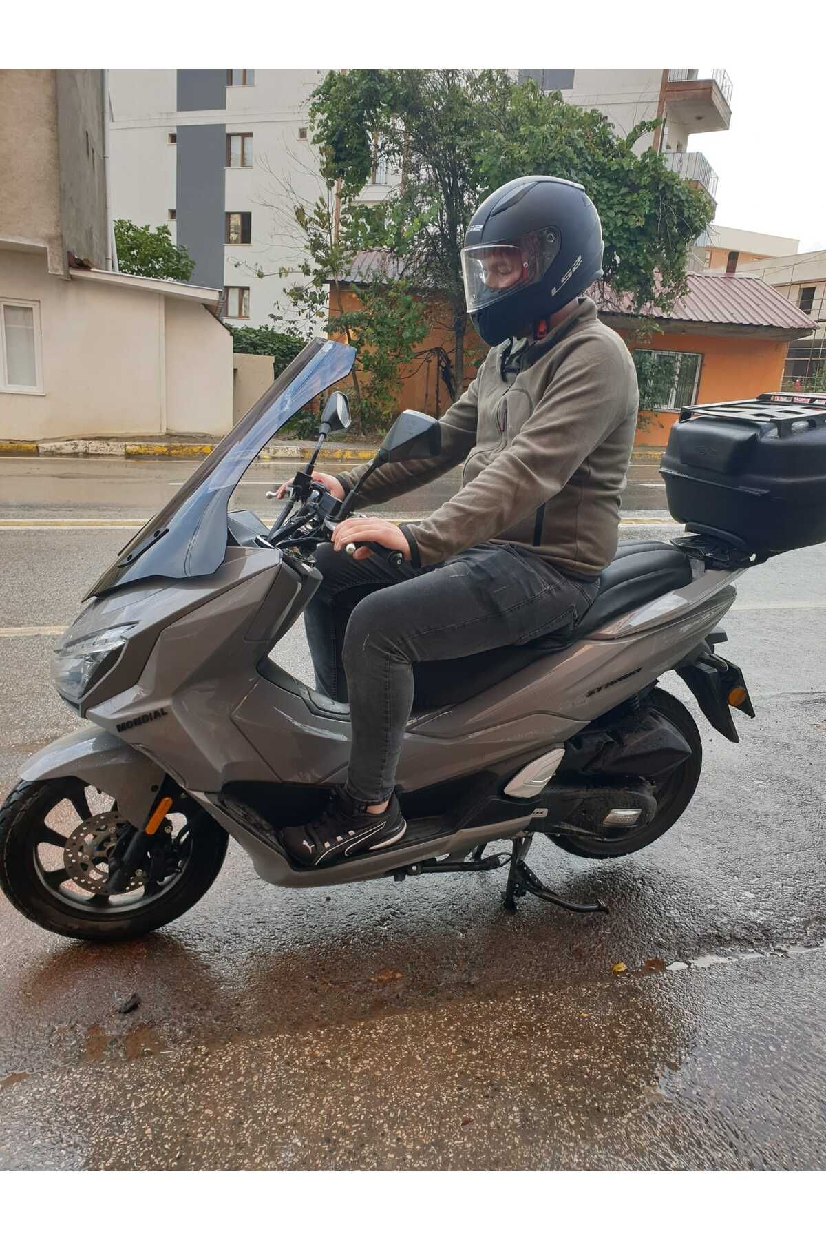Mondial Strada 125 Siperlik Ön Cam 2023-2025 Model 75cm Füme Renkli 4mm UZUN CAM