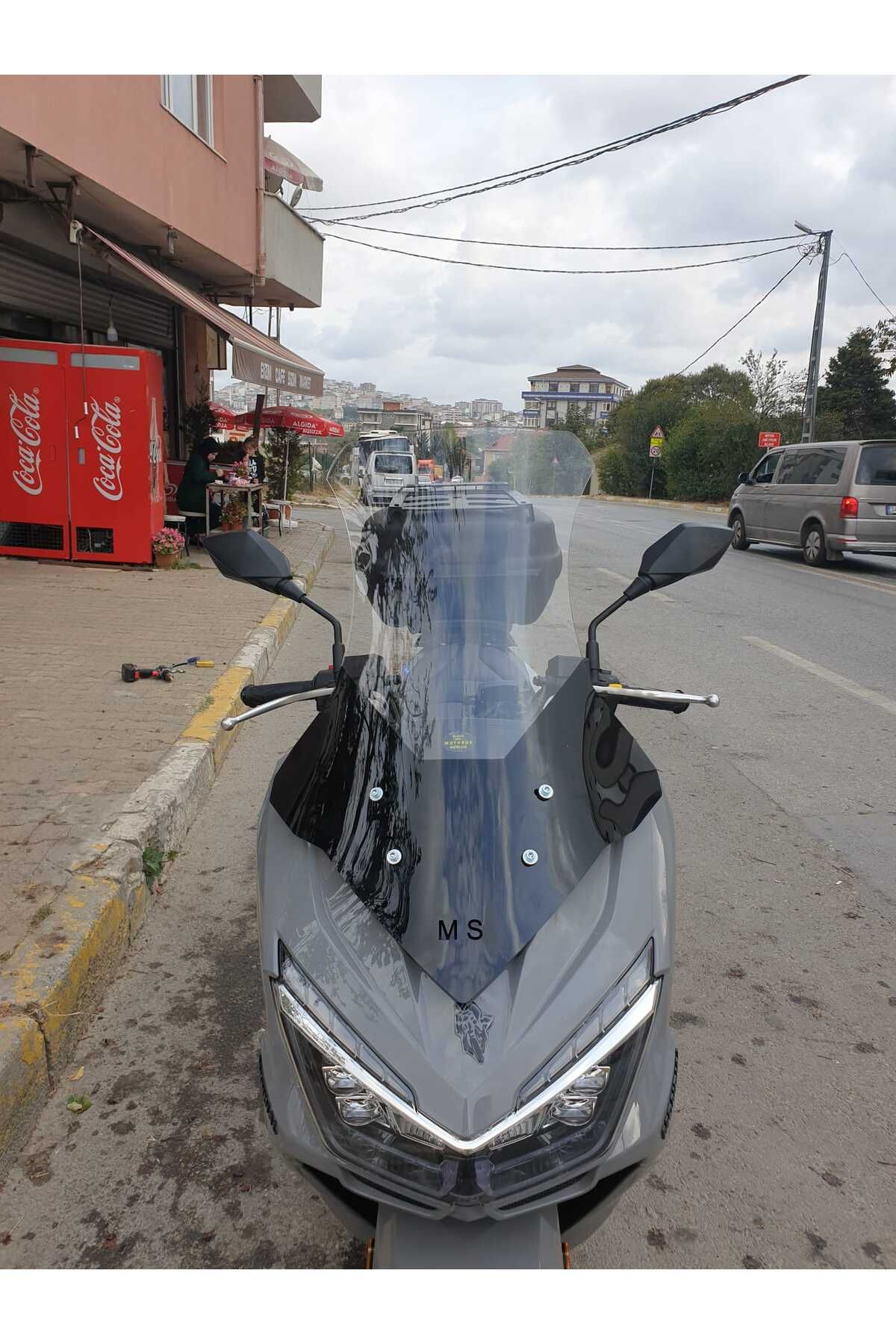 Mondial Strada 125 Siperlik Ön Cam 2023-2025 Model 75cm Şeffaf Renkli 4mm UZUN CAM