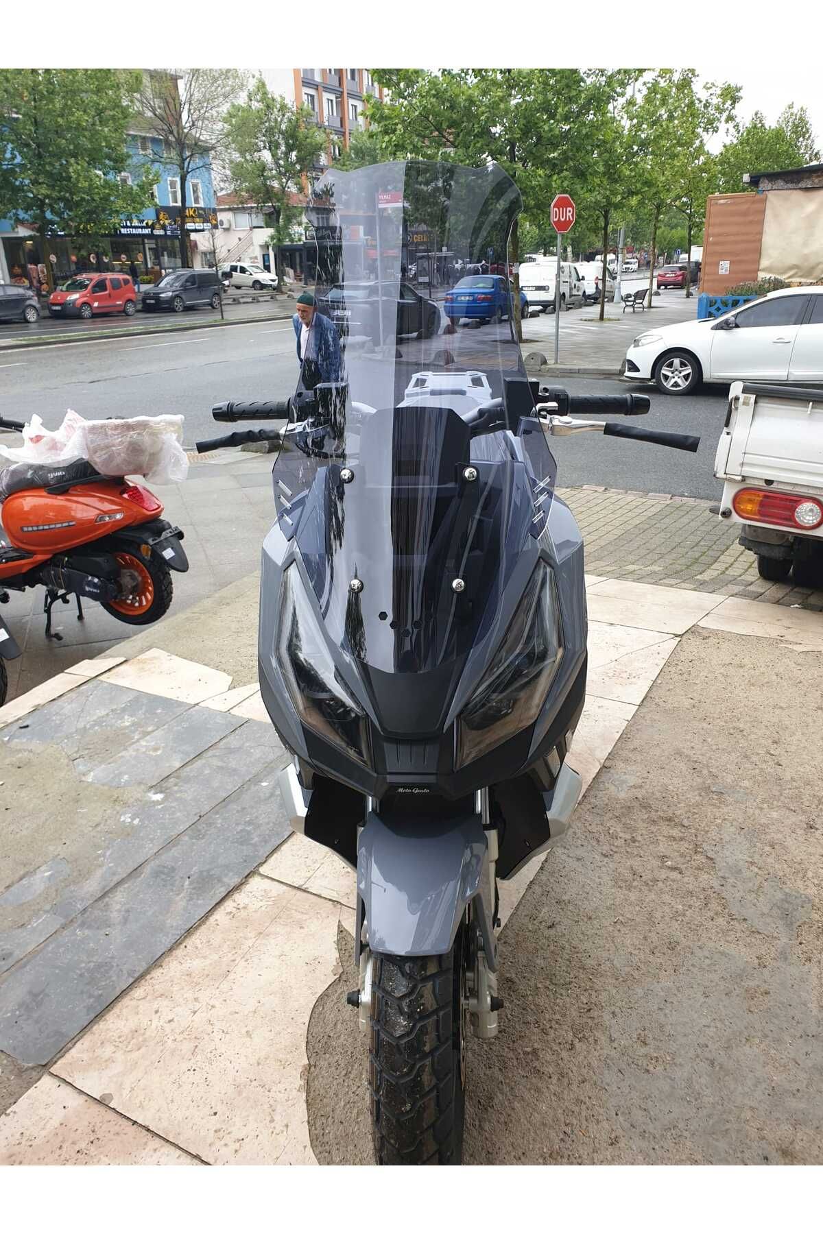 Moto Gusto Dream 150 Siperlik Ön Cam 2023-2025 Model 65cm Füme Renkli 4mm ORTA BOYLU CAM
