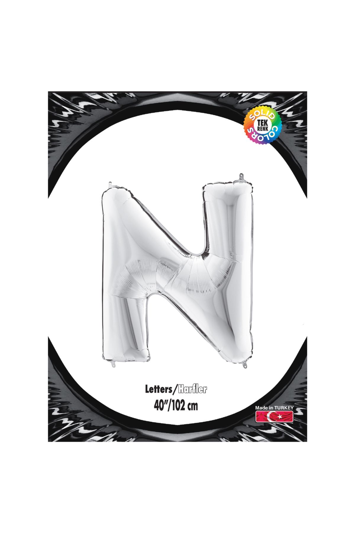 minik shop-Letter N Silver Foil Balloon 40" 1