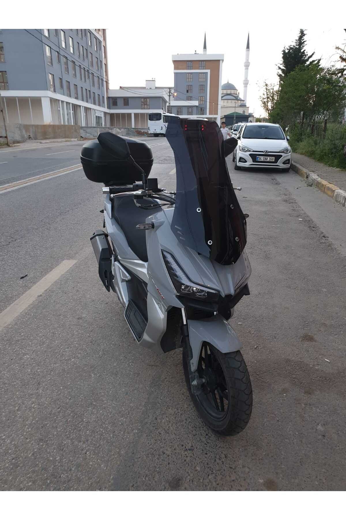 Motolüx Wow 150  Siperlik Ön Cam 2023-2025 Model 65cm Siyah Renkli 4mm ORTA BOYLU CAM
