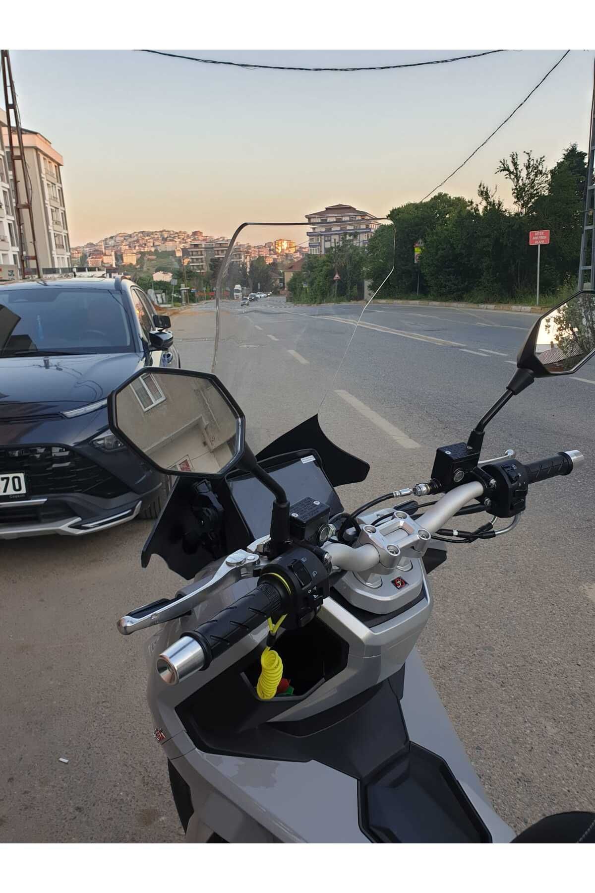Motolüx Wow 150  Siperlik Ön Cam 2023-2025 Model 78cm şeffaf Renkli 4mm UZUN CAM