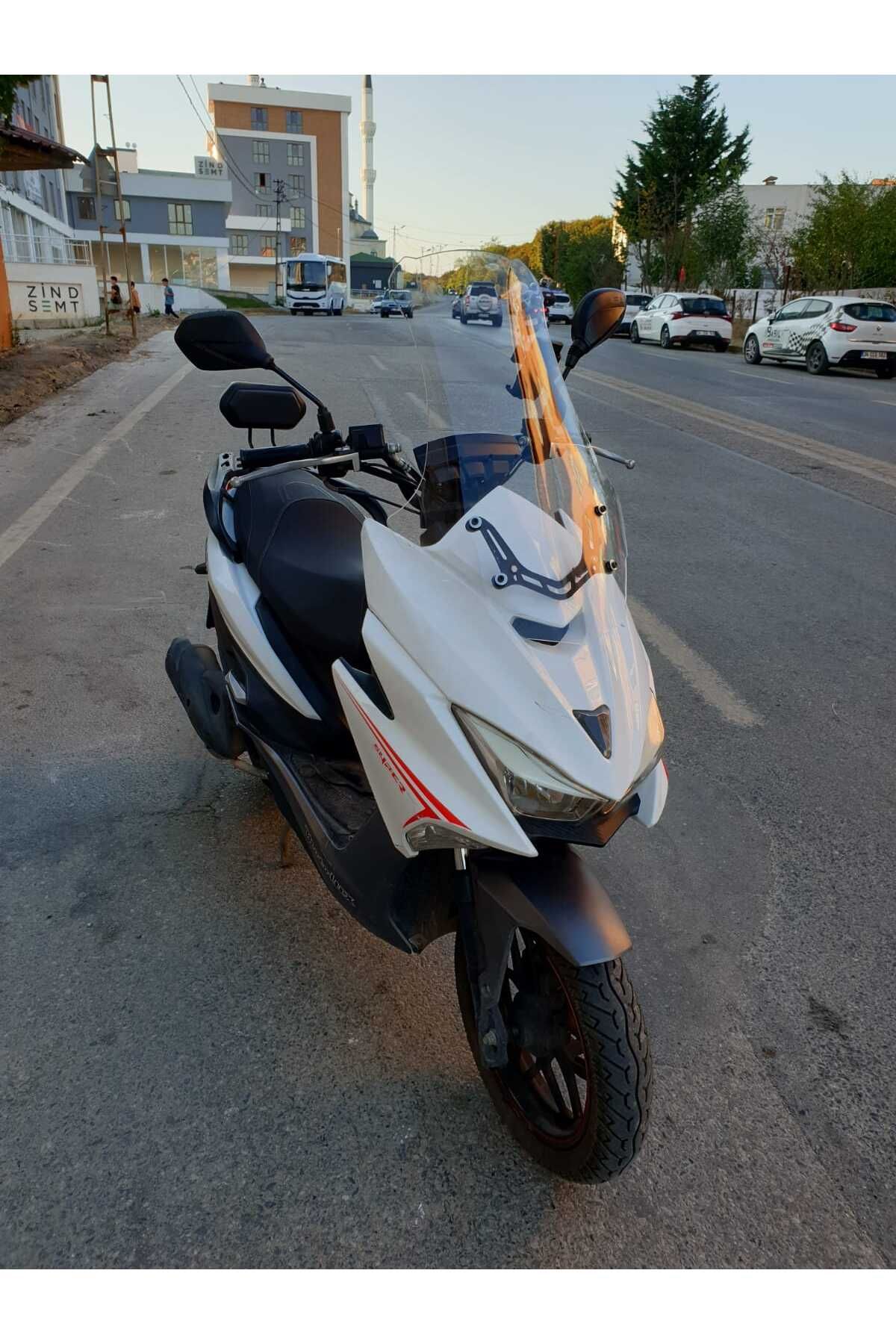 Motolüx Mtx 125 Siperlik Ön Cam 2022-2025 Model 65cm Şeffaf Renkli 4mm ORTA BOYLU CAM