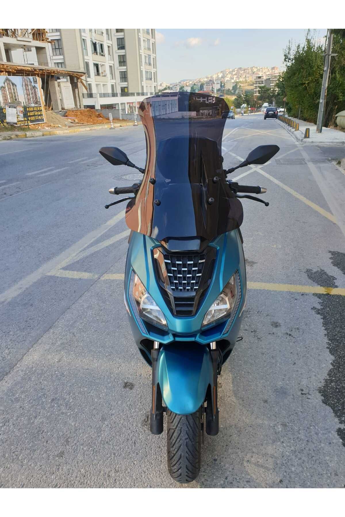 Peugeot Pulsion 125 Siperlik Ön Cam 2022-2025 Model 68cm Siyah Renkli 4mm