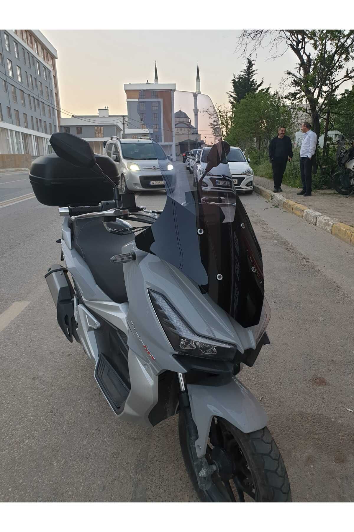 Motolüx Wow 150  Siperlik Ön Cam 2023-2025 Model 78cm Füme Renkli 4mm UZUN CAM