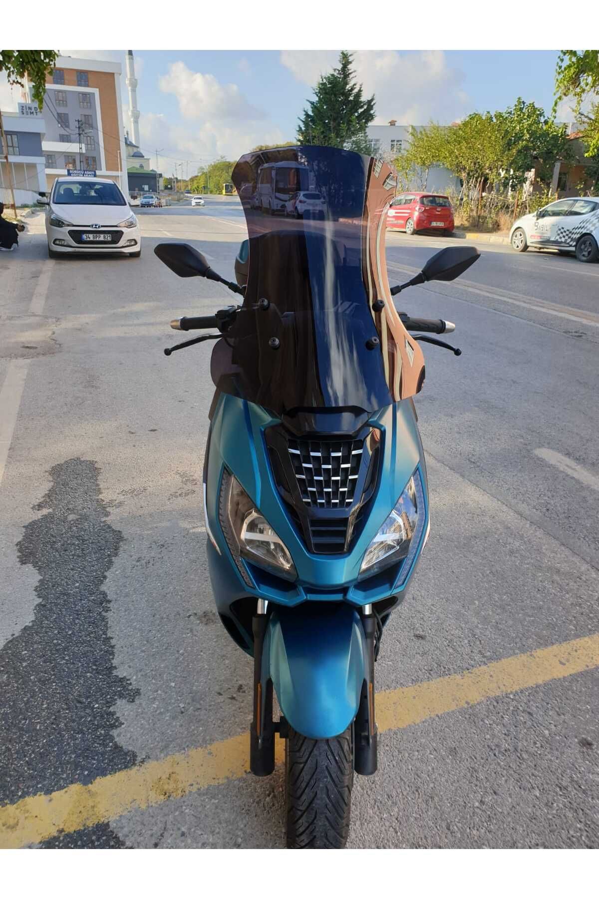 Peugeot Pulsion 125 Siperlik Ön Cam 2022-2025 Model 68cm Siyah Renkli 4mm