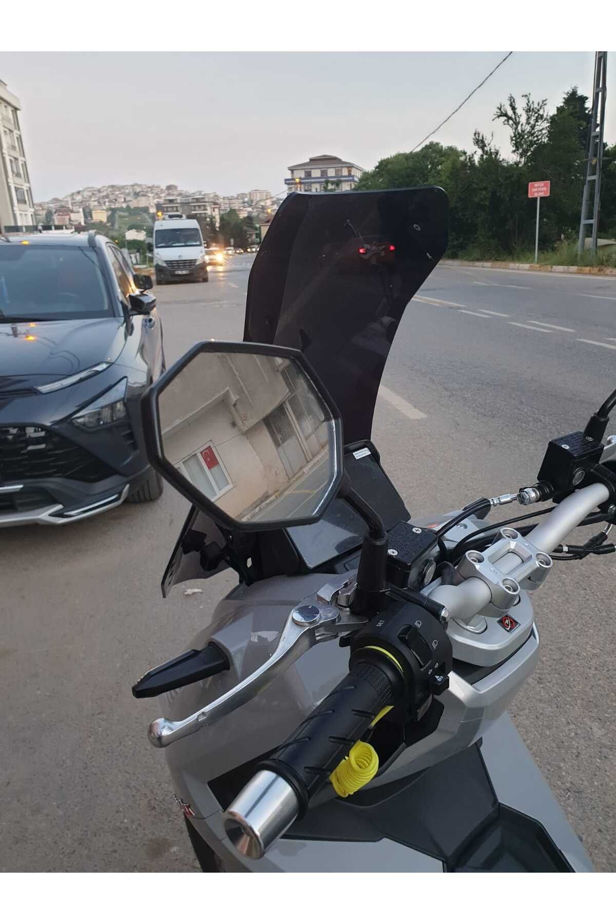 Motolüx Wow 150  Siperlik Ön Cam 2023-2025 Model 75cm Siyah Renkli 4mm UZUN CAM