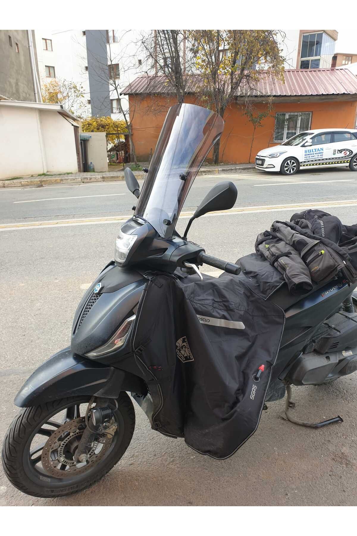 Piaggio Beverlys 400 Siperlik Ön Cam 2021-2025 Model 44cm Füme Renkli 4mm