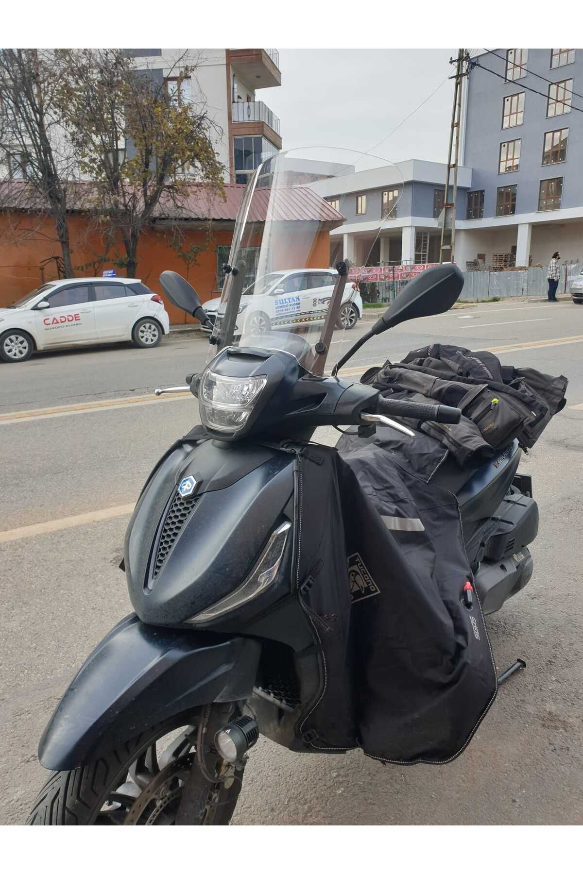 Piaggio Beverlys 400 Siperlik Ön Cam 2021-2025 Model 44cm Şeffaf Renkli 4mm