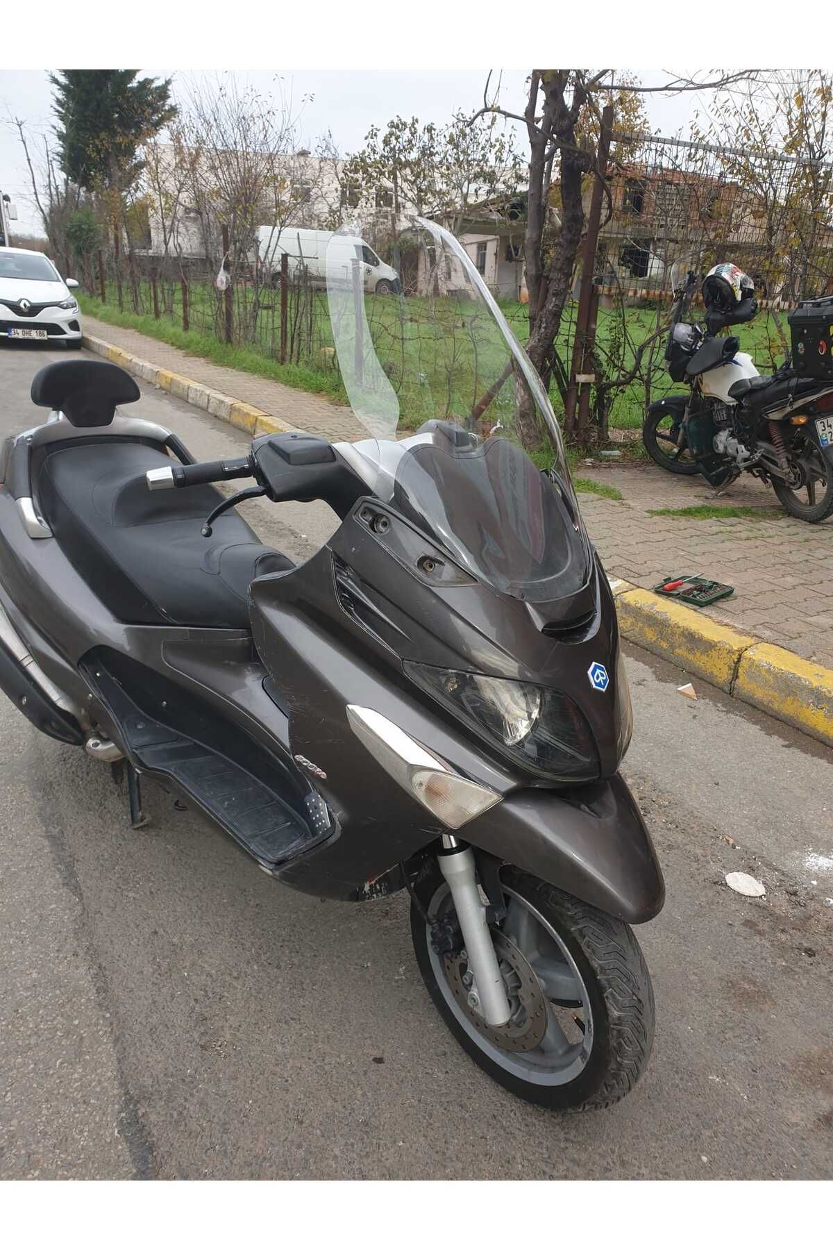 Piaggio X Evo 250-400 Siperlik Ön Cam 2009 2016 Model 58cm Şeffaf Renkli 4mm