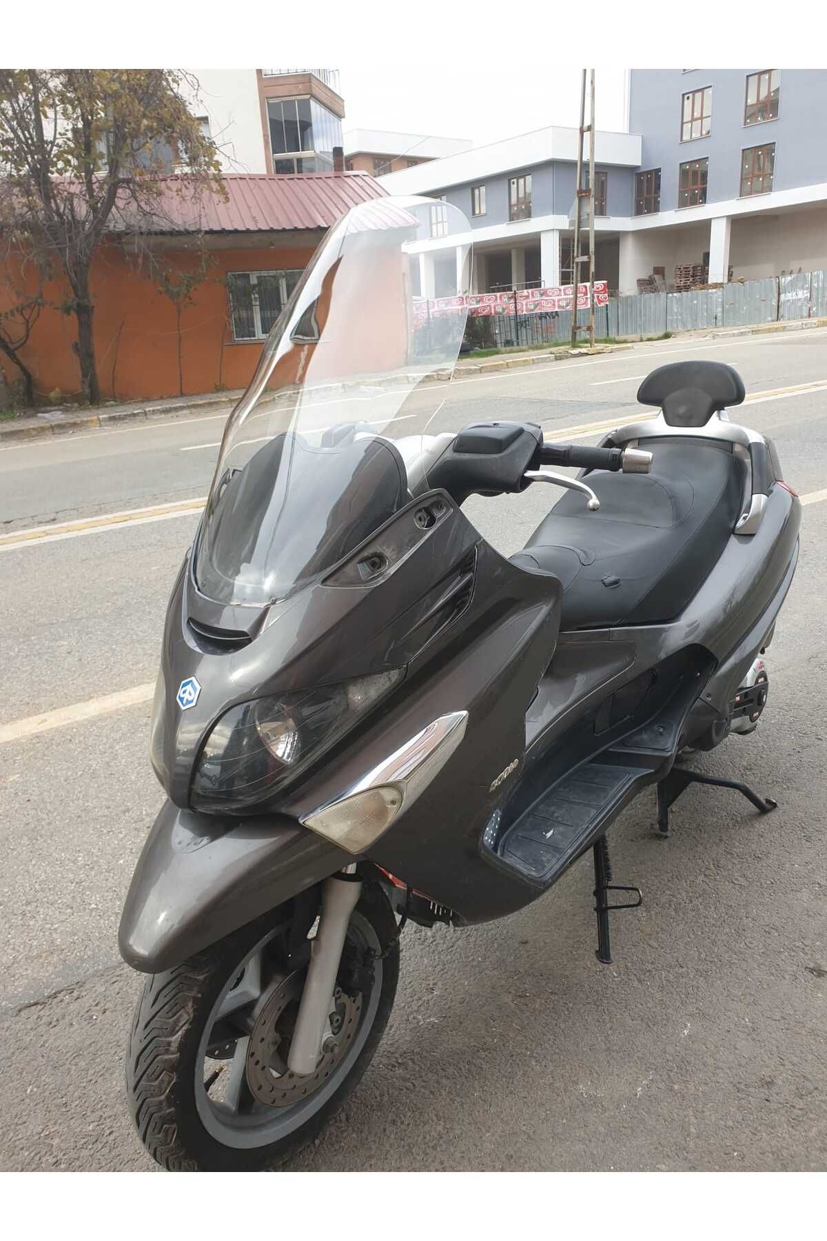 Piaggio X Evo 250-400 Siperlik Ön Cam 2009 2016 Model 58cm Şeffaf Renkli 4mm