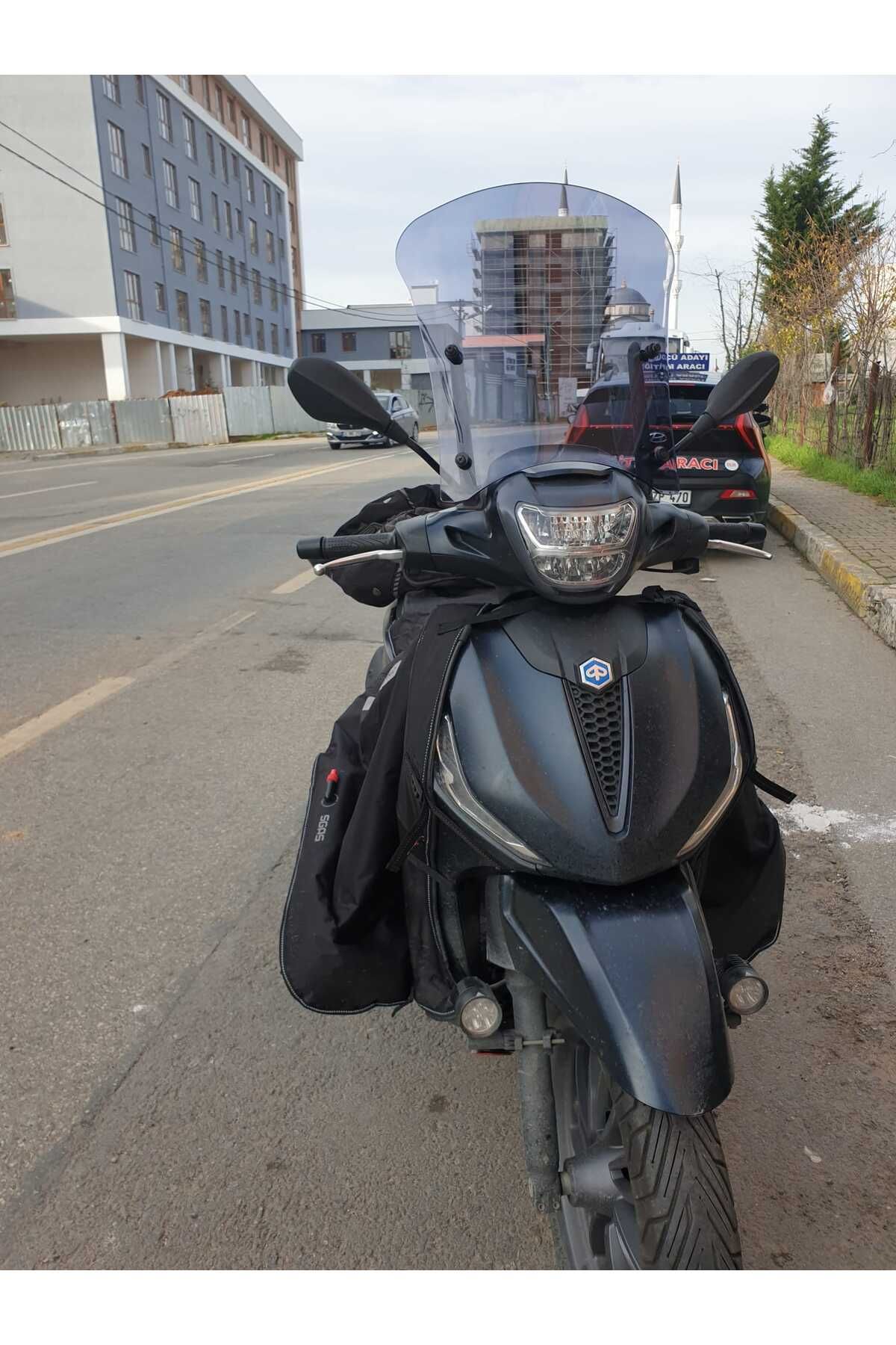 Piaggio Beverlys 400 Siperlik Ön Cam 2021-2025 Model 44cm Füme Renkli 4mm
