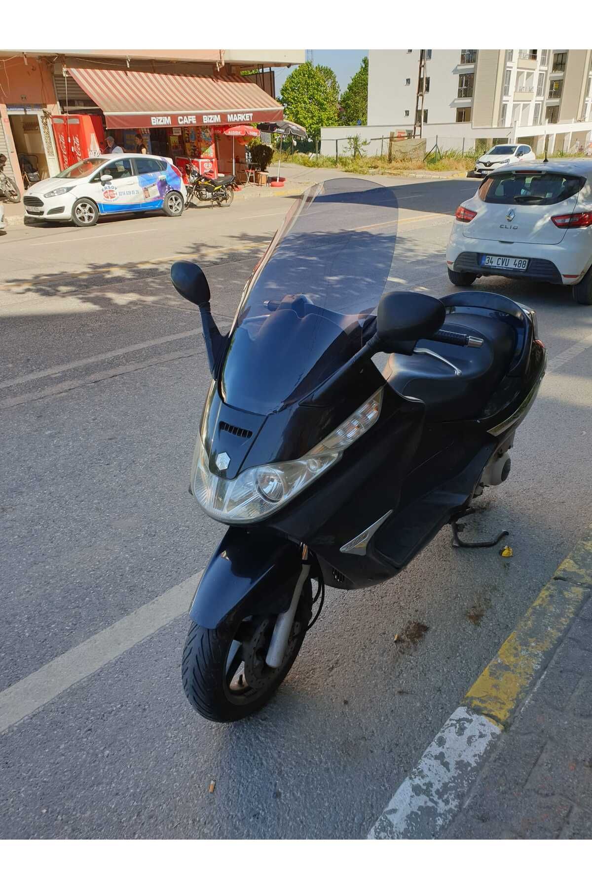 Piaggio X8 200 Siperlik Ön Cam 2004 2006 Model 58cm Füme Renkli 4mm