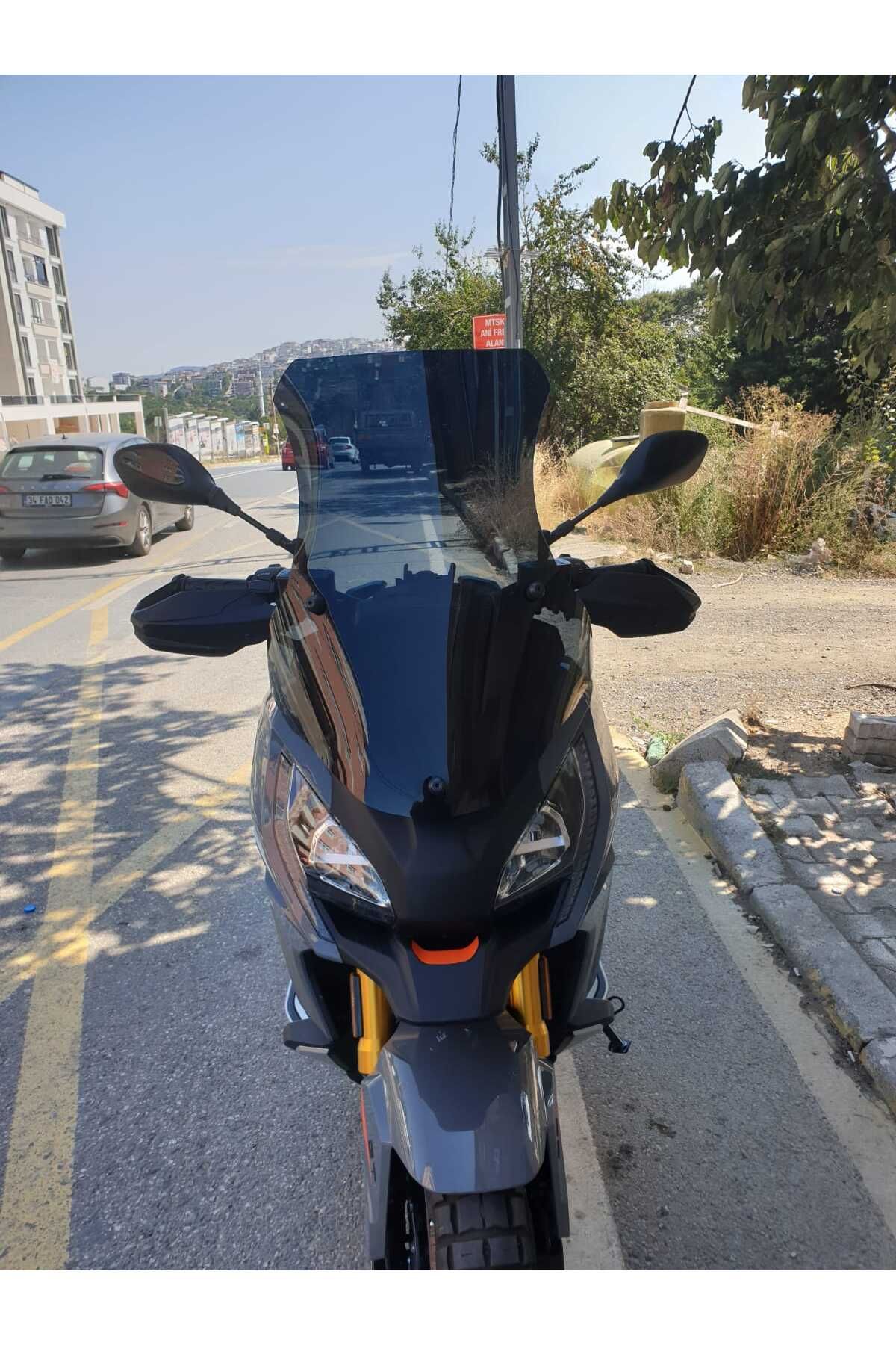 Peugeot XP 400 Siperlik Ön Cam 2023-2025 Model 55cm Siyah Renkli 4mm KISA SPOR CAM