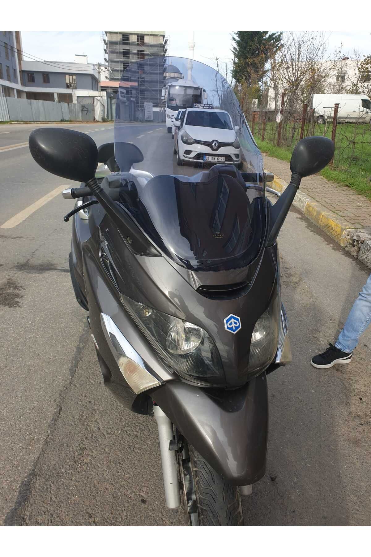 Piaggio X Evo 250-400 Siperlik Ön Cam 2009 2016 Model 58cm Füme Renkli 4mm