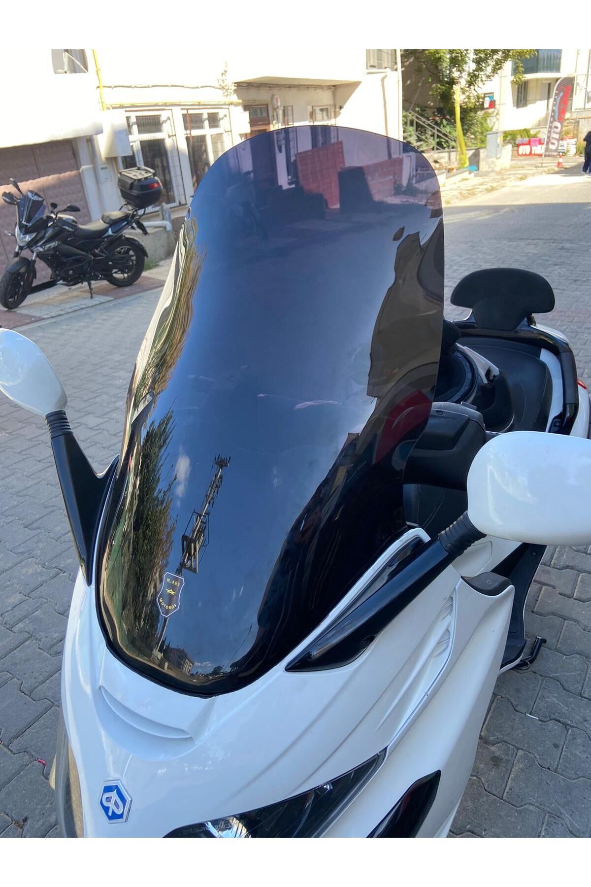 Piaggio X Evo 250-400 Siperlik Ön Cam 2009 2016 Model 70cm Siyah Renkli 4mm