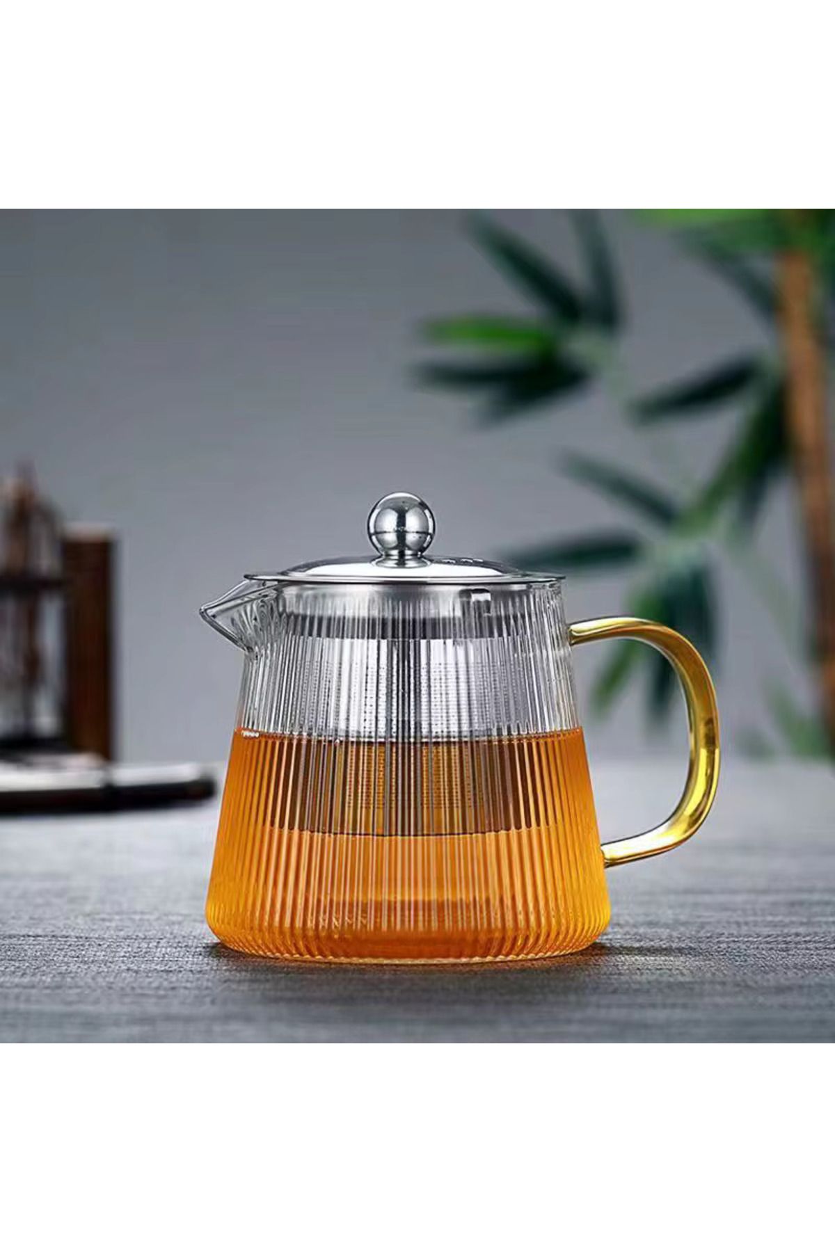 SODELICIOUS COFFEE TEA Zen Cam Demlik 550 ml Borosilikat (ATEŞE DAYANIKLI) 6'lı Çay Paketi Hediye