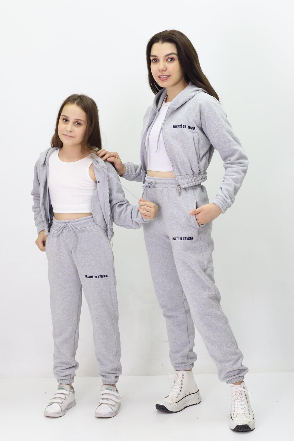Fox Life Kids-Dámská tepláková souprava Fox Moda pro děti - Mother Daughter 3 Příze s kapucí 2