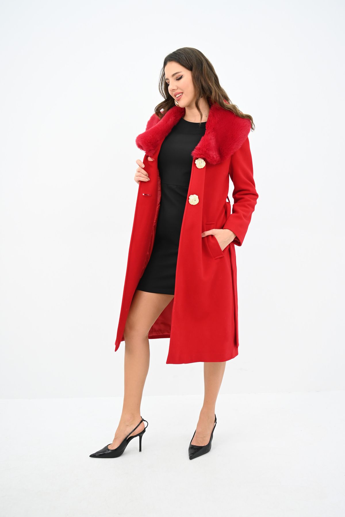 Koza Butik-Coat - Red - Regular fit 3