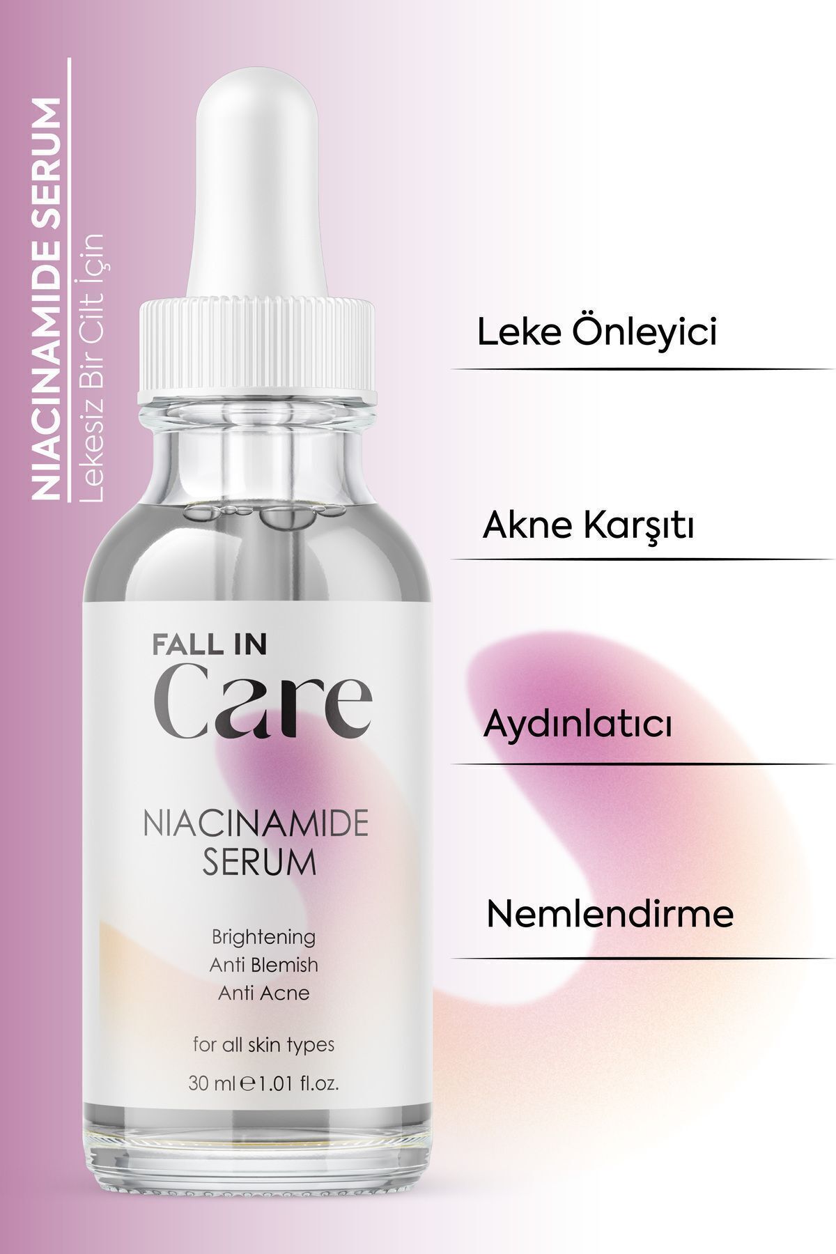 Niacinamide Serum, Siyah Nokta ve Sivilce Karşıtı, Gözenek Sıkılaştırıcı Cilt Bakım Serumu, 30ml — FICNS01 — تصویر 3 از 8