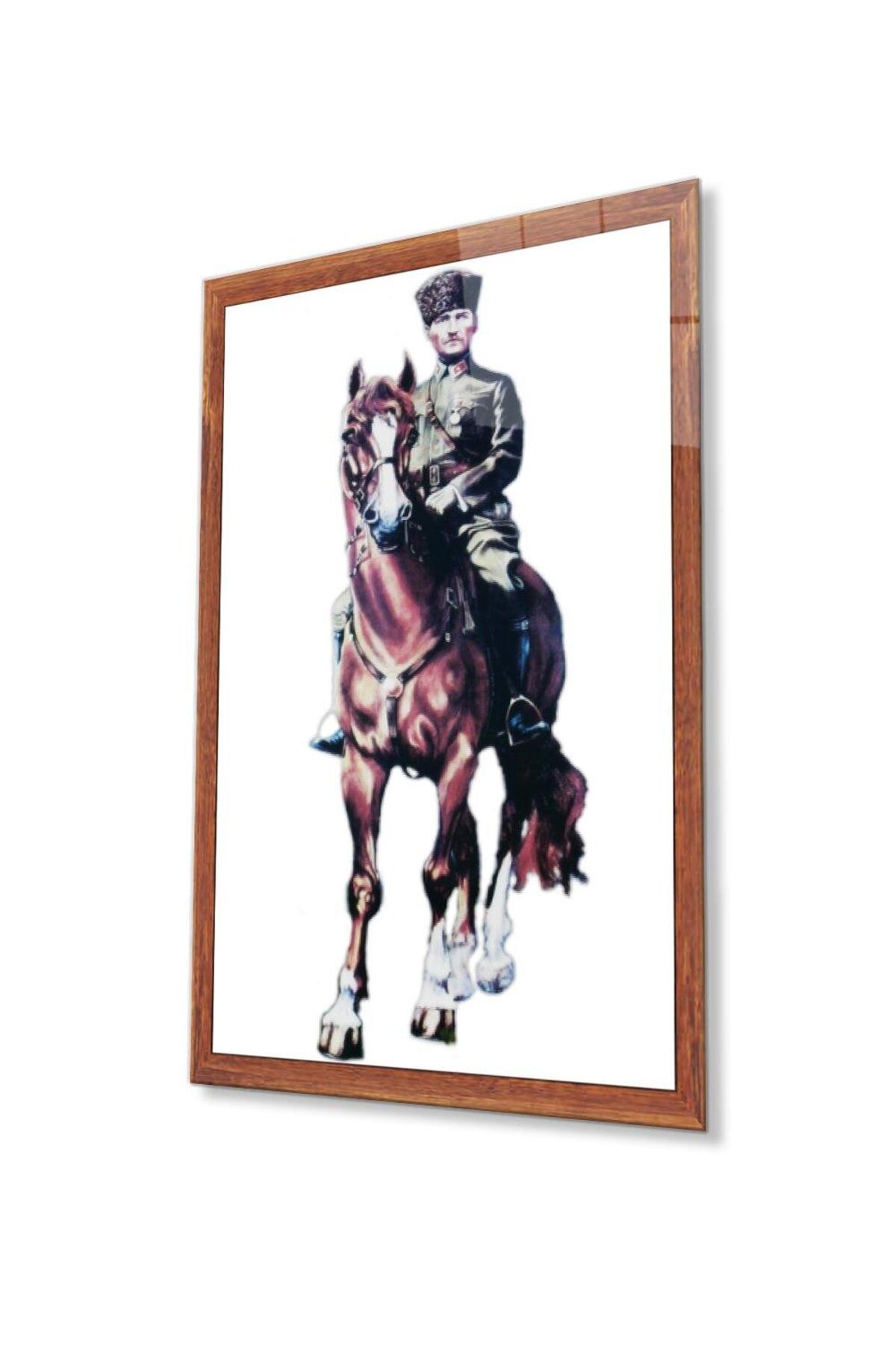 idealizbiz Atatürk Cam Tablo 4mm Dayanıklı Temperli Cam, Atatürk Glass Wall Art