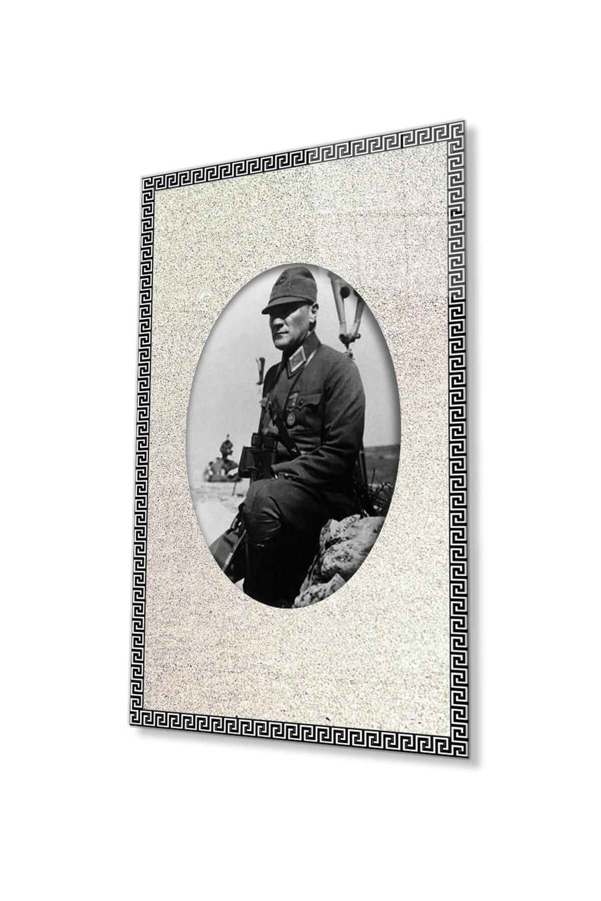 idealizbiz Atatürk Cam Tablo 4mm Dayanıklı Temperli Cam, Atatürk Glass Wall Art