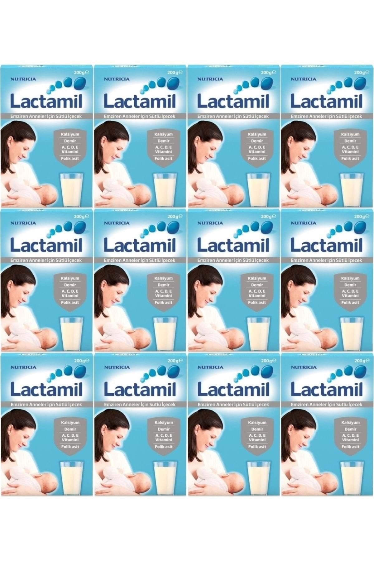 Lactamil Nutrıcıa Lactamil 200GR (Emziren Anneler İçin Sütlü İçeçek) (12 Li Set)