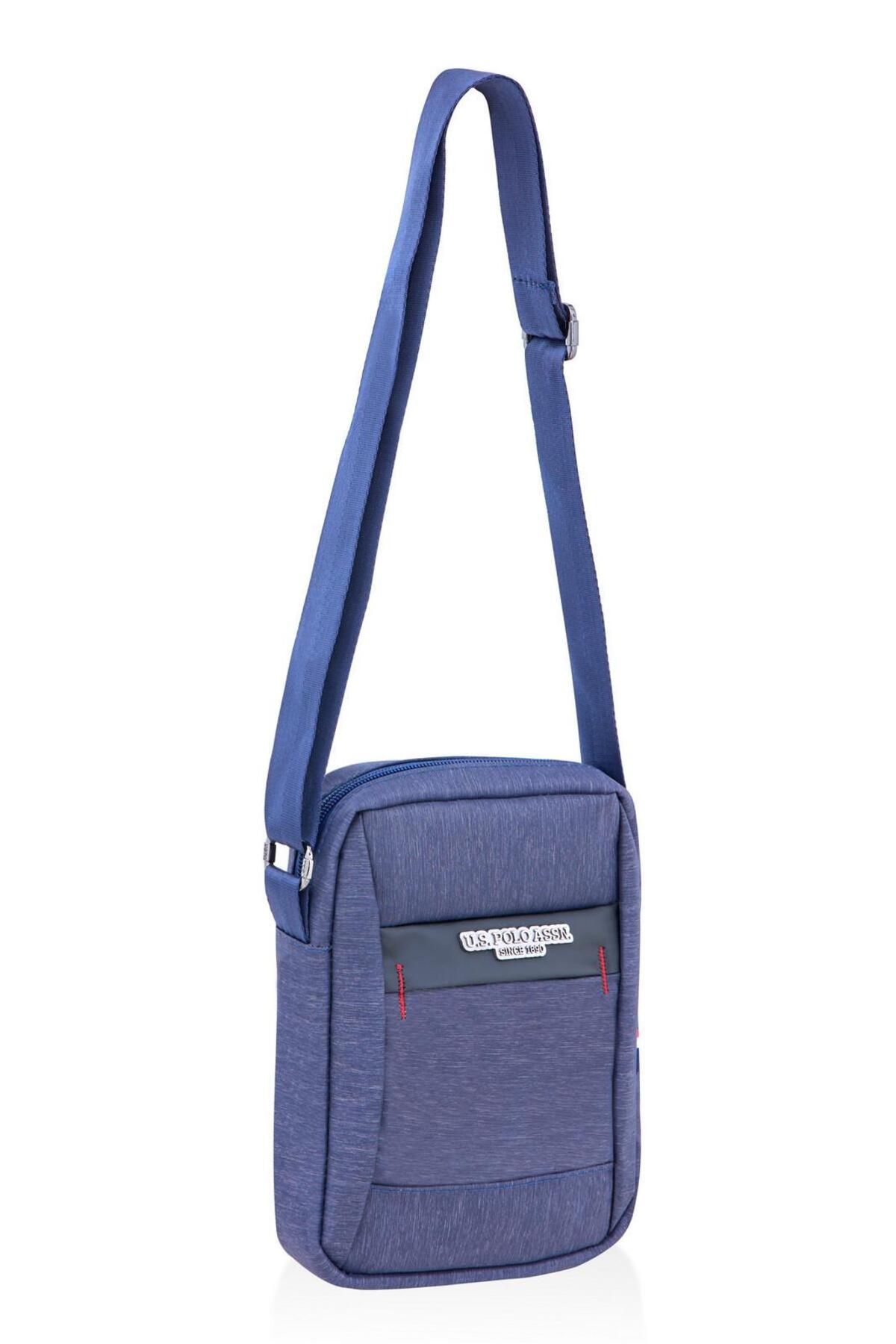 کیف شانه ای آبی مردانه پایه. چوگان Assn. پلون اورجینال U.S. Polo Assn.