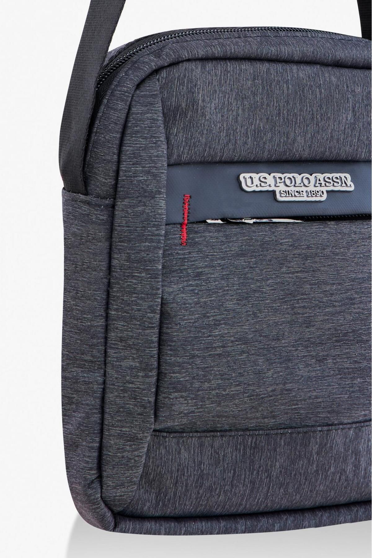 کیف شانه ای خاکستری مردانه پایه. چوگان Assn. پلون اورجینال U.S. Polo Assn.