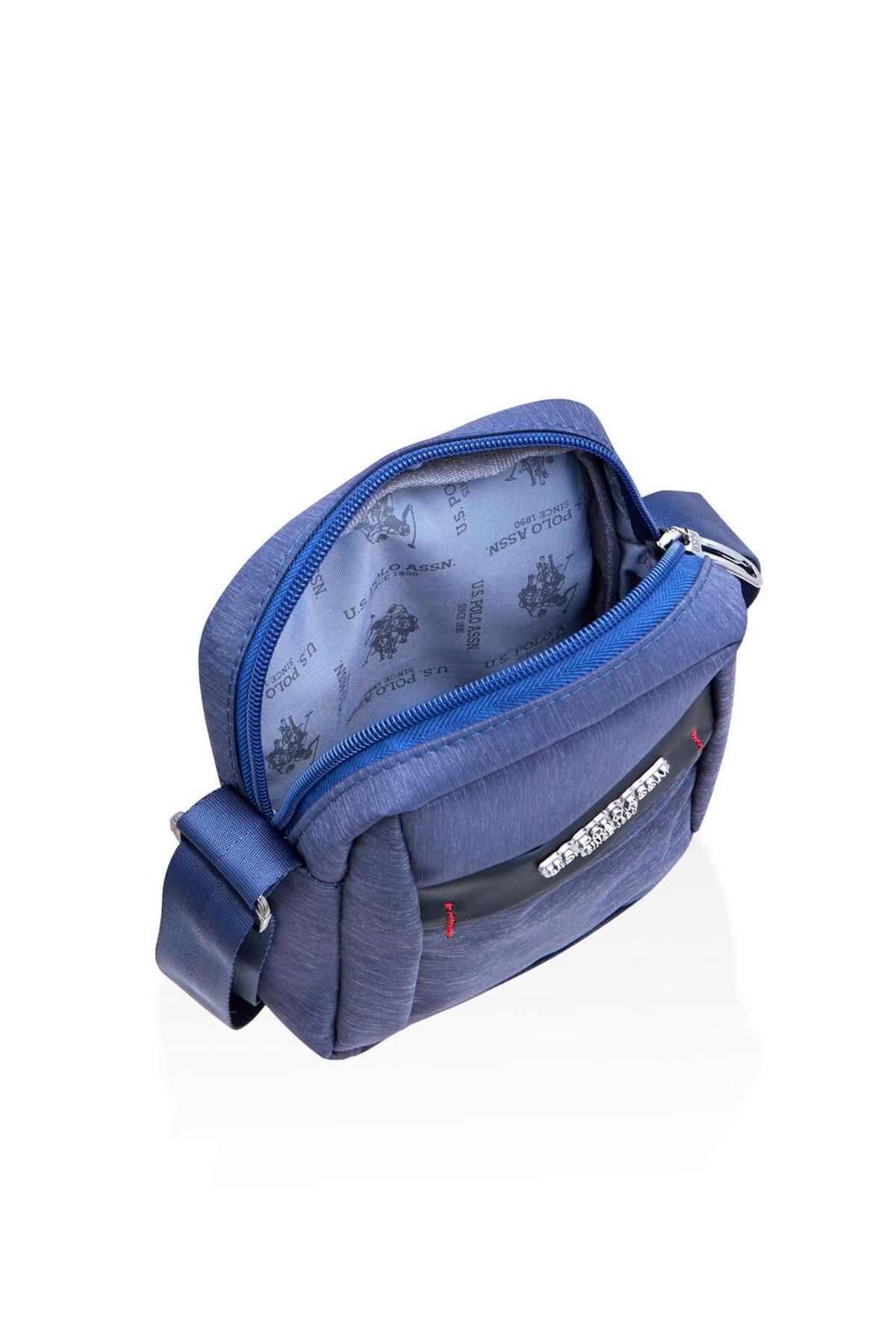 کیف شانه ای آبی مردانه پایه. چوگان Assn. پلون اورجینال U.S. Polo Assn.