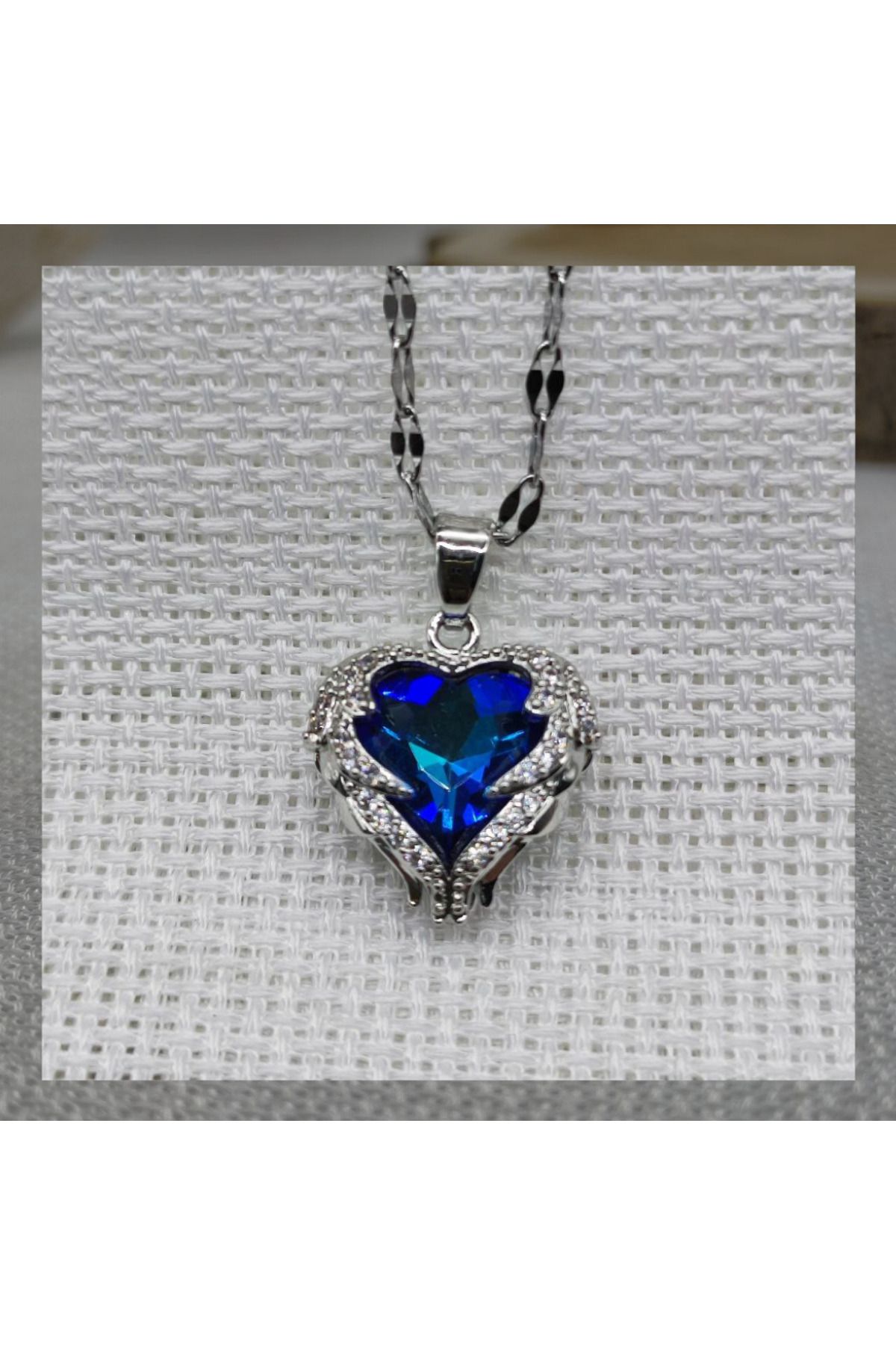 BUTİK AYVİTRİN-Heart of the Ocean Mother Daughter Double Necklace 4