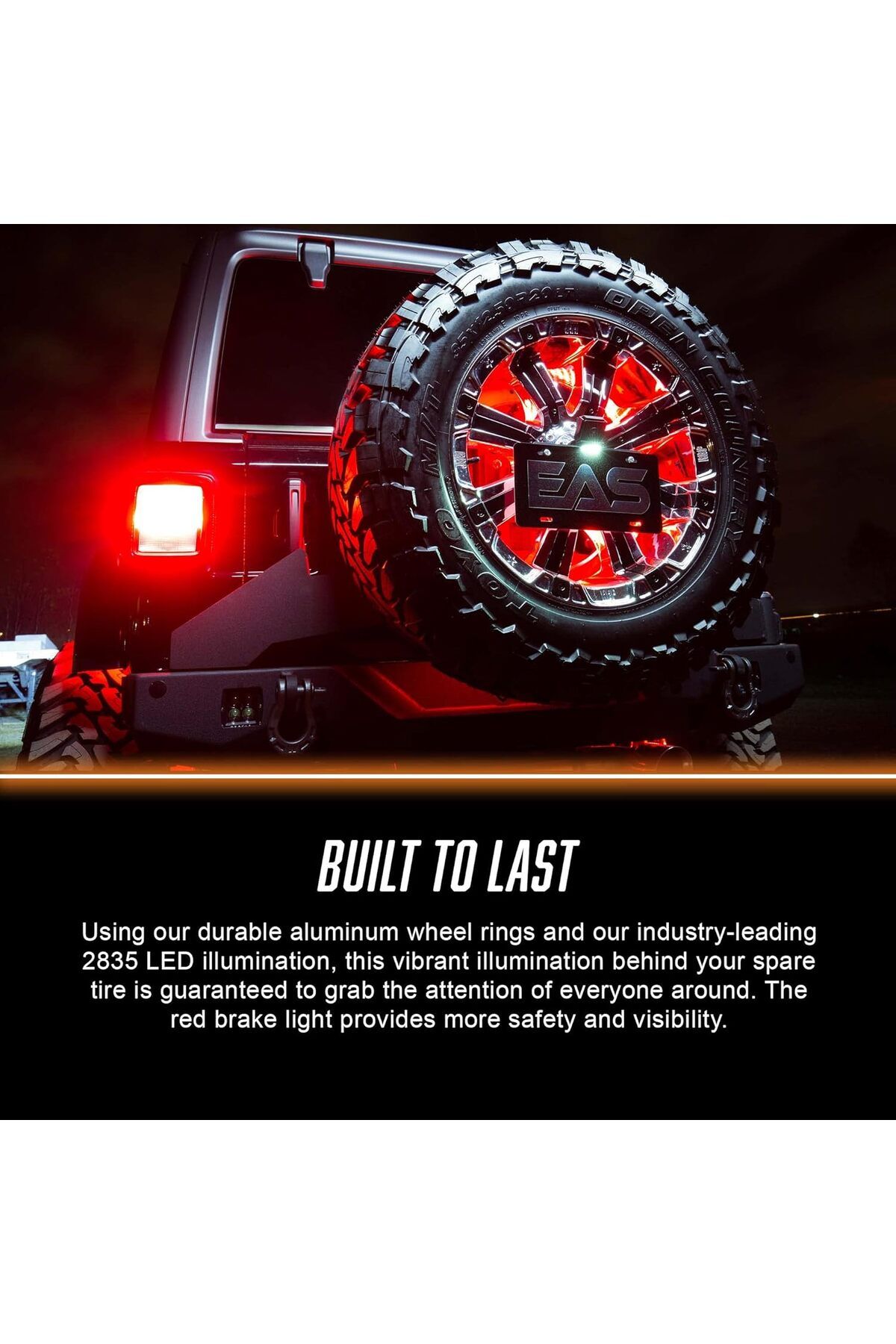 oracle-Universal LED Illuminated Spare Wheel 3rd Brake Light Ring Kit, Red 4