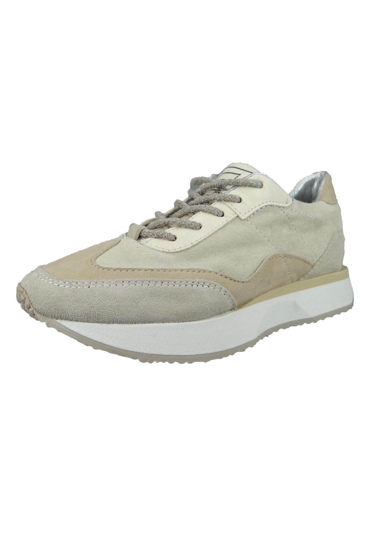 Mjus-Damen Low Sneaker Fizz Low Top P49101-0201 Creme 0001 Capppucino Latte Leder und Textil 2