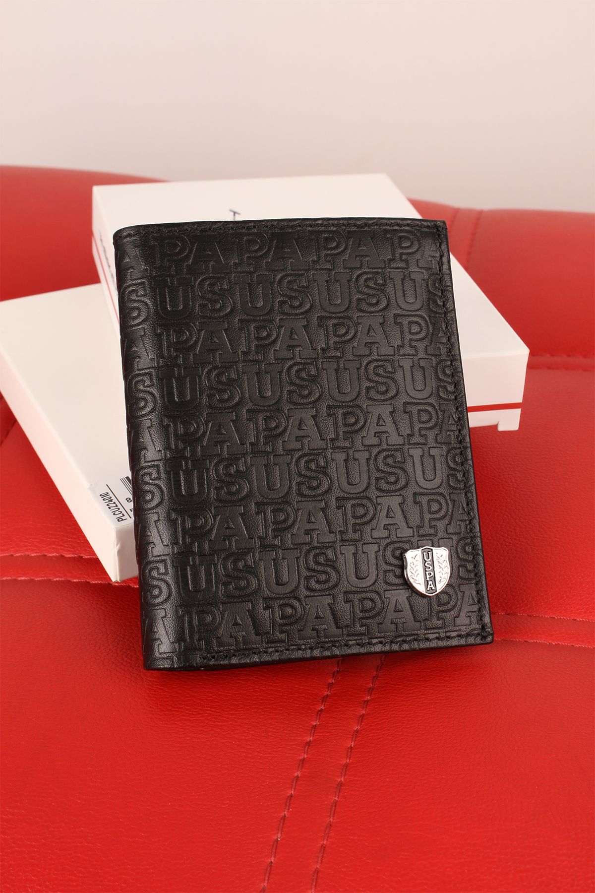BASE. پولو اسن. کیف پول چرم اصل 24020-24021 با جای کارت مشکی U.S. Polo Assn.