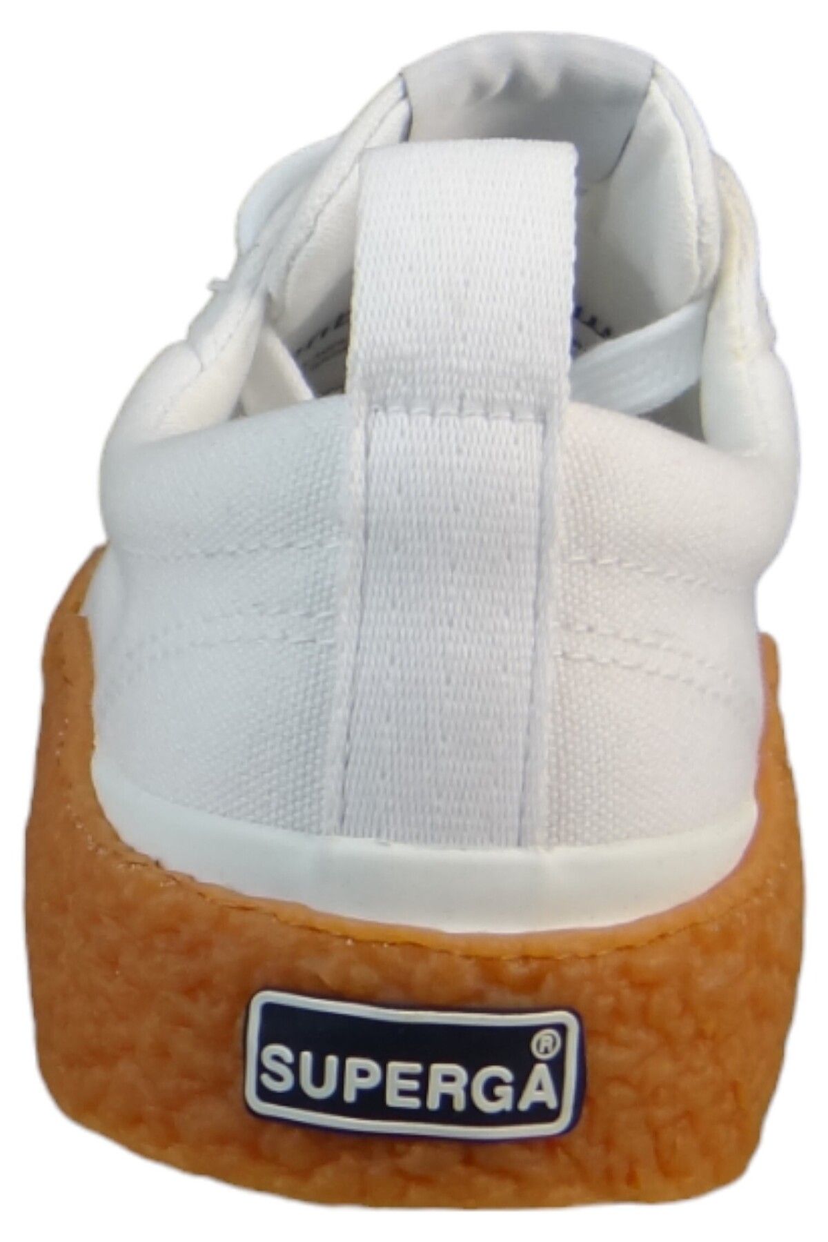 Superga-Damen Low Sneaker 2660 Stripe Big Bumpers Low Top S2137CW Weiß A0R White-Gum Leinen 4