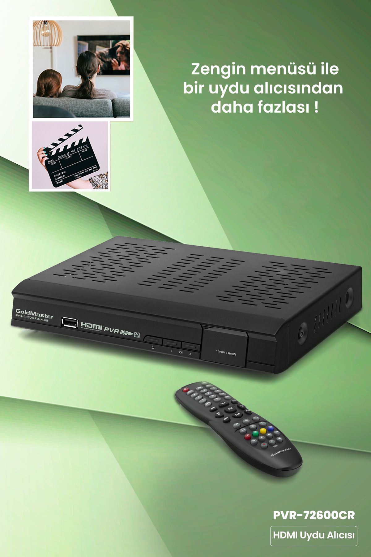 Pvr-72600 Fta Tüplü Tv Uyumlu Hdmı Çıkışlı Dijital Uydu Alıcısı