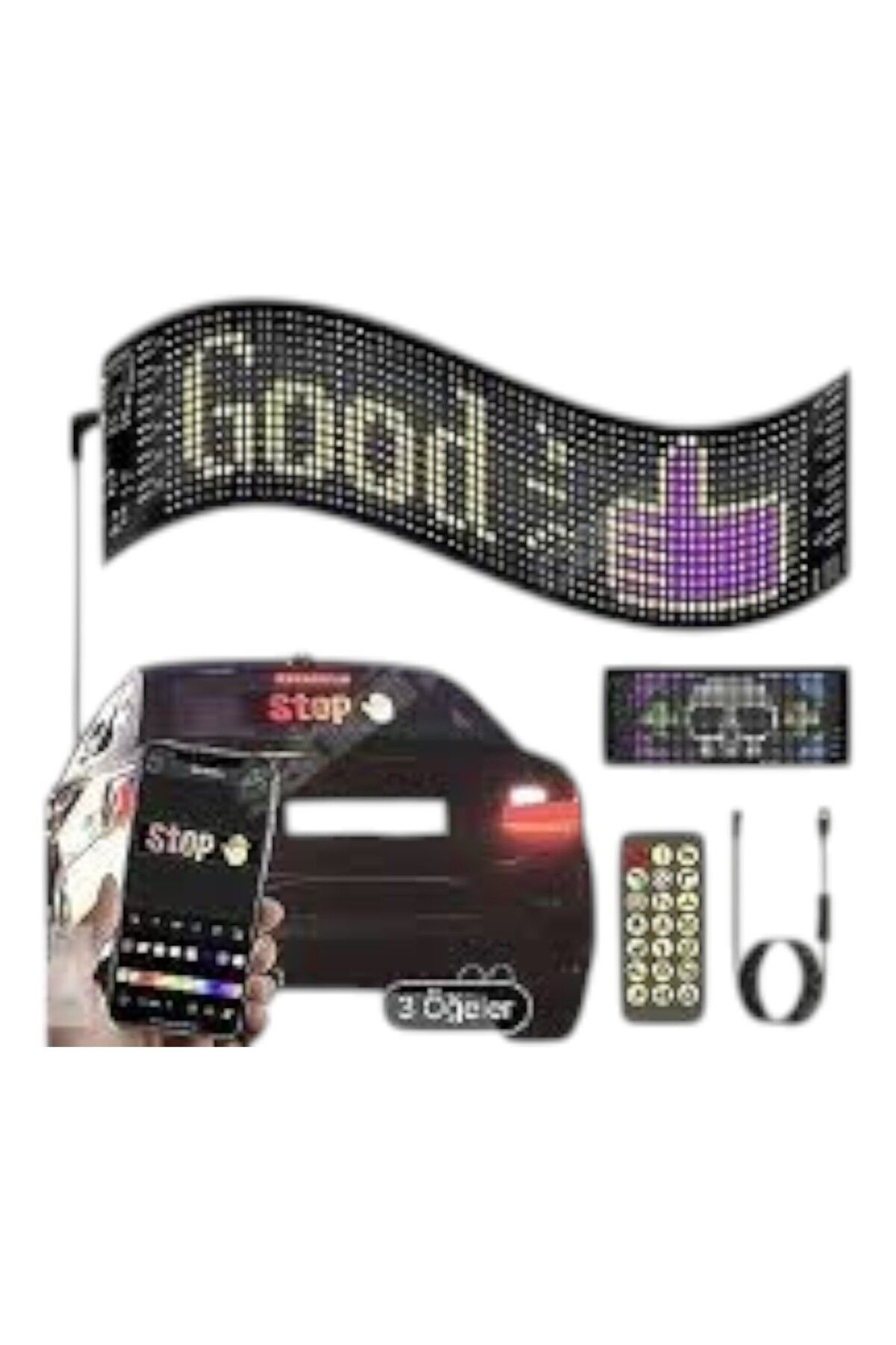 Matrix-(40 cm Long) Large Size Panel Digital Screen Controlled App Controlled Auto Accessory 5