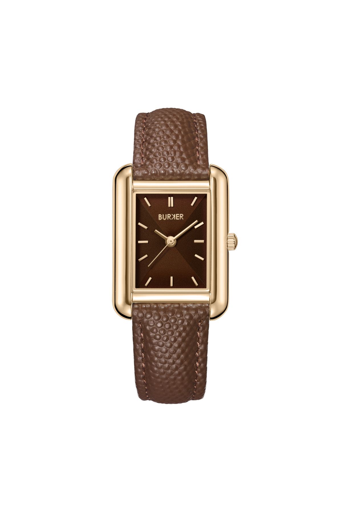 Burker-Damenuhr Olivia Gold Braun/braunes Leder 1