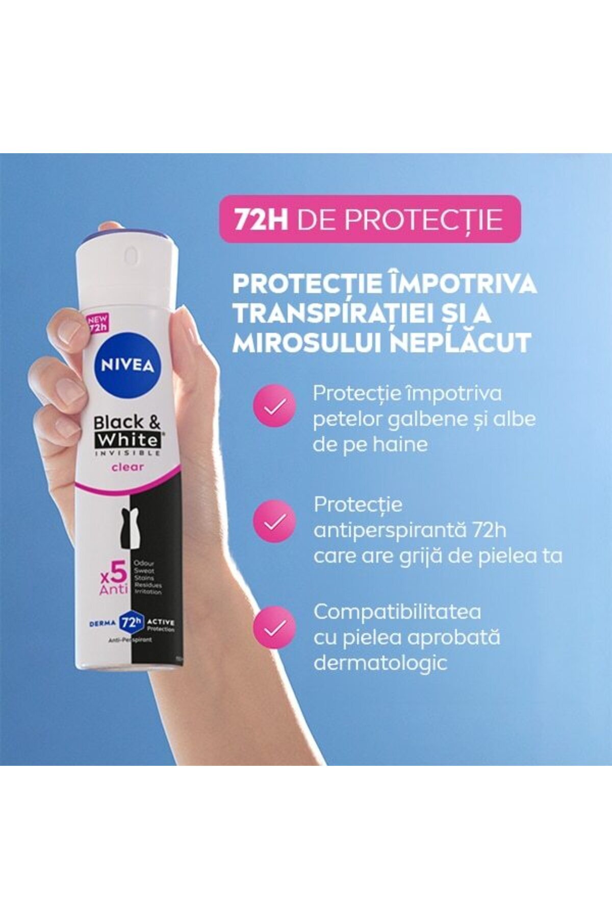 NIVEA-set cadou: ulei de trandafir și migdale 250 ml, spray deodorant Invisible pentru alb și negru transparent, 150 ml 3