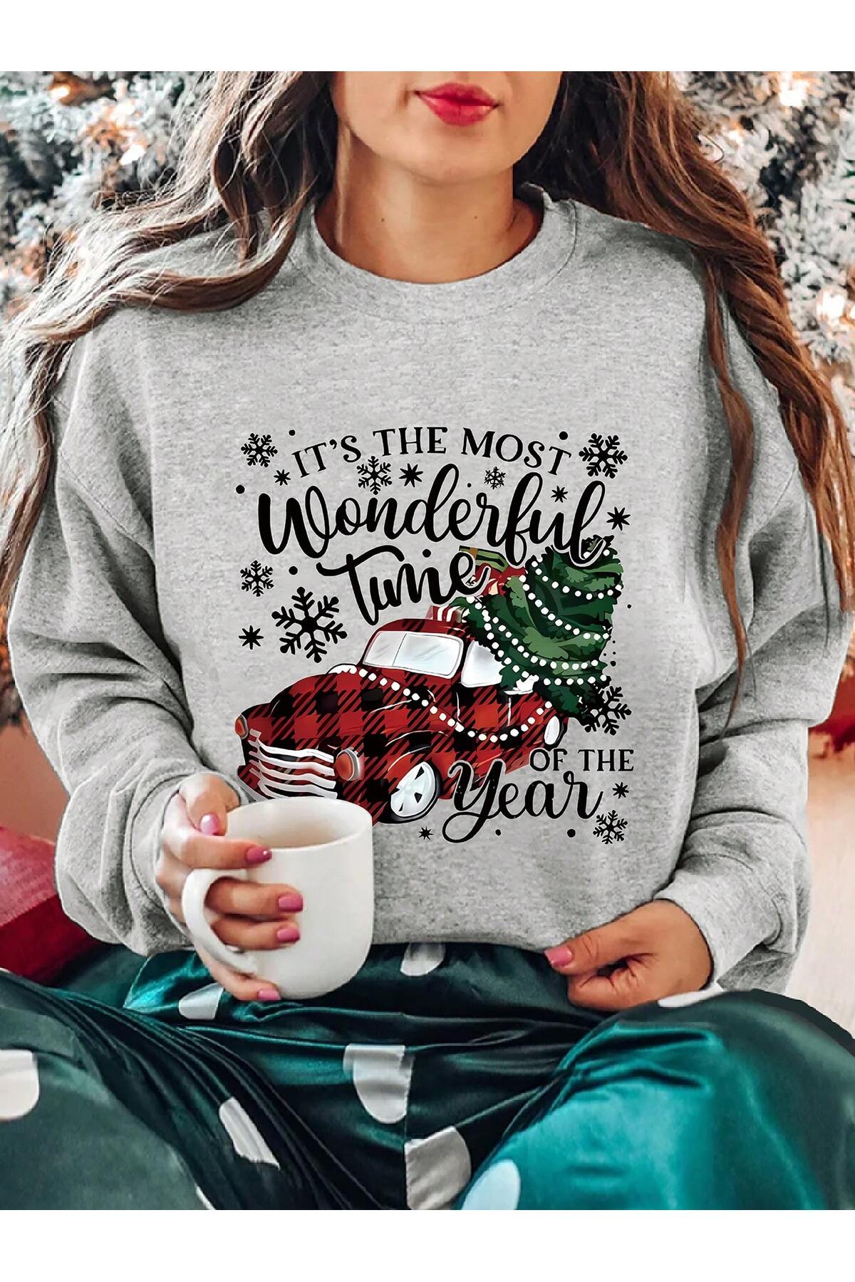 سويت شيرت بياقة دائرية بطبعة 'موسيقى رائعة'