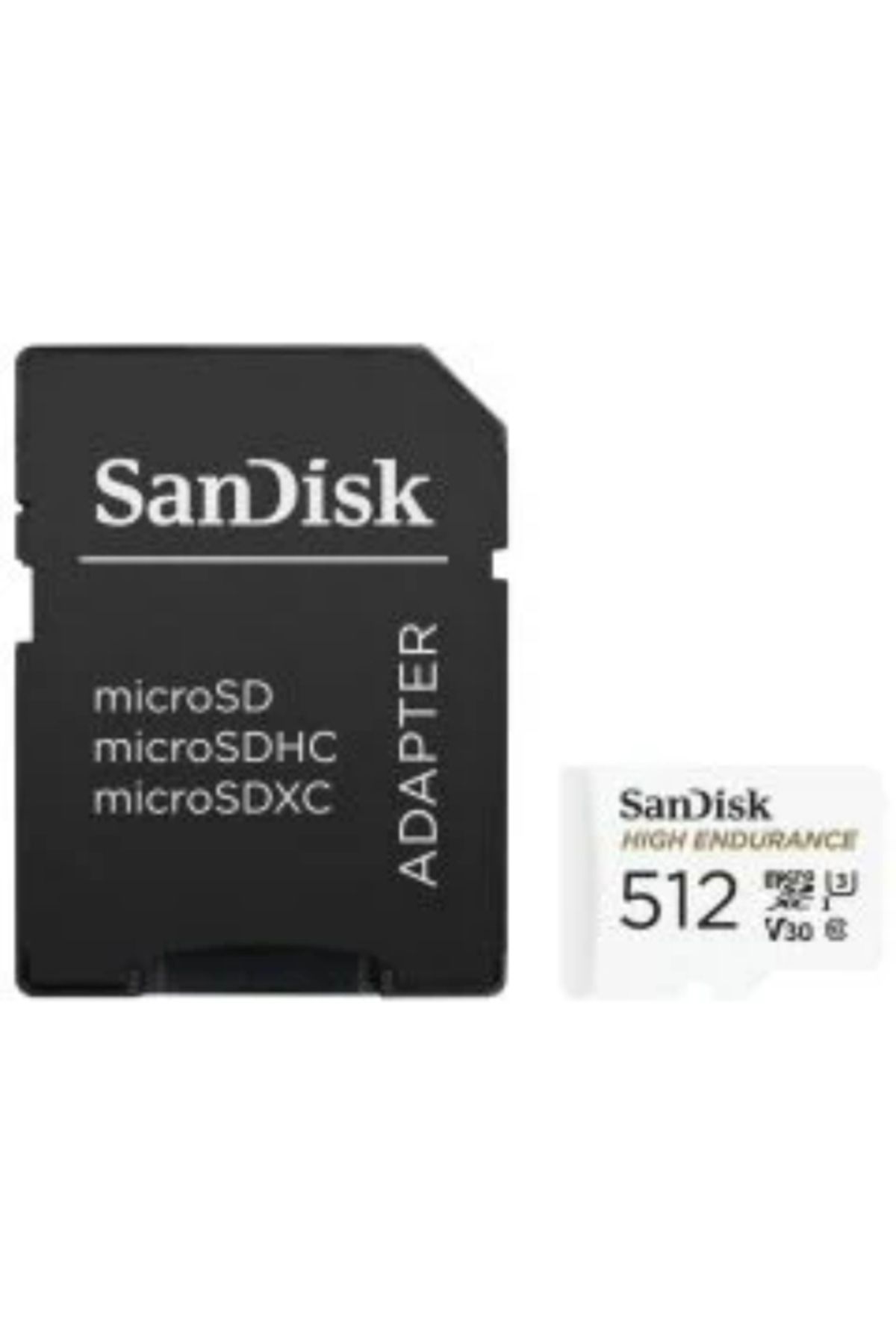 SanDisk High Endurance 512GB 100/40MB/s microSDXC C10 V30 Adaptörlü Hafıza Kartı SDSQQNR-512G-GN6IA