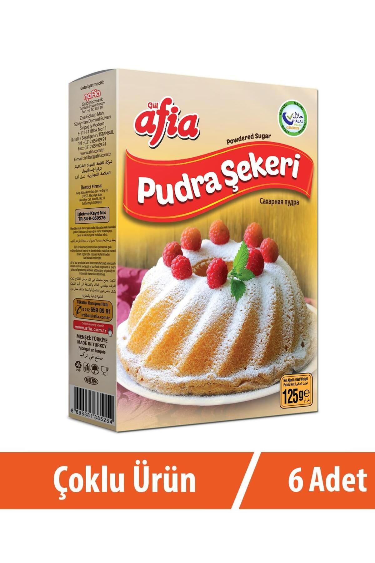 Afia Pudra Şekeri 6x125 Gr