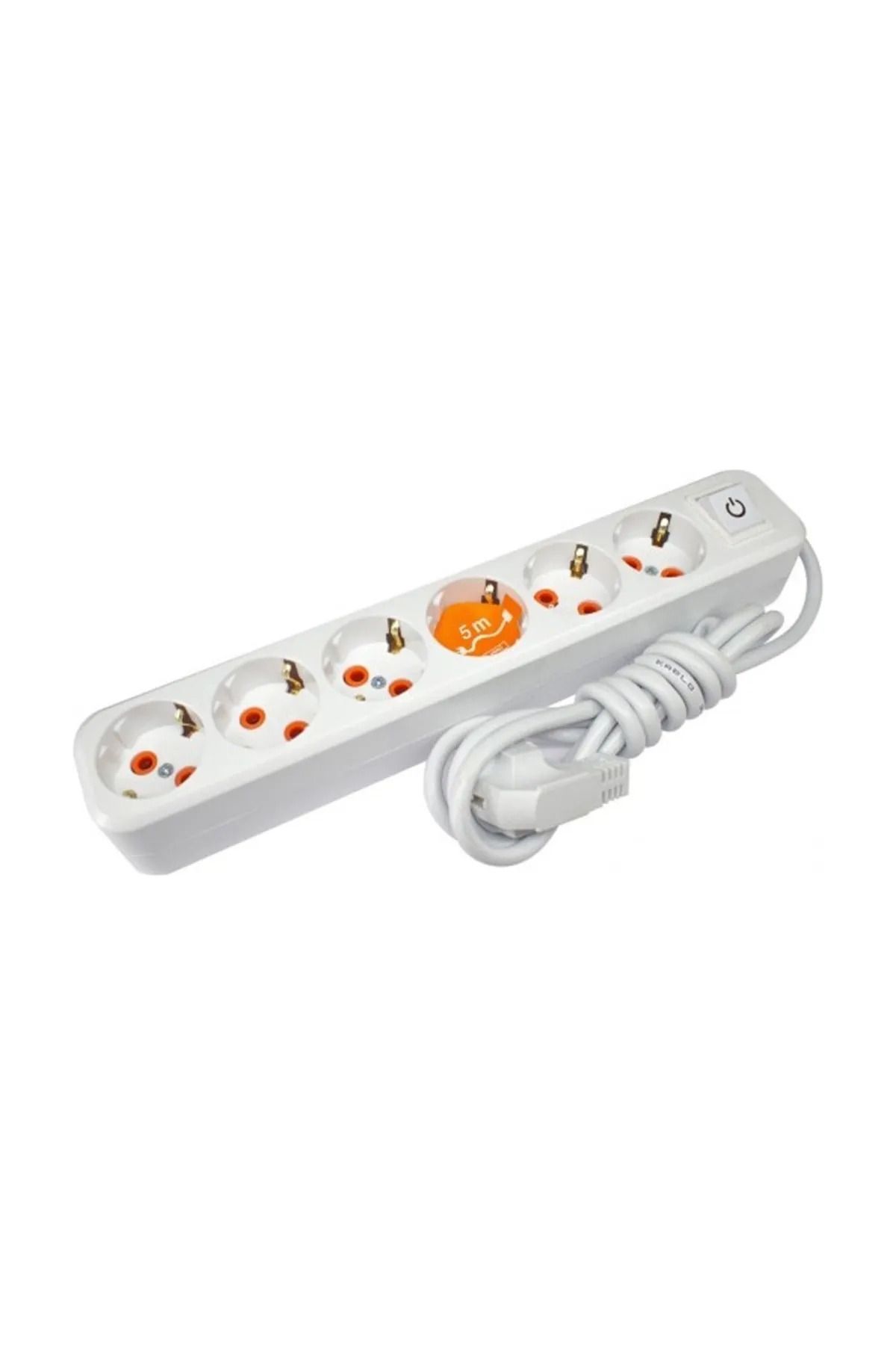 Easy Tedarik 6'lı Ara Kablo Anahtarlı Topraklı Grup Priz 5mt Royaleks-82167