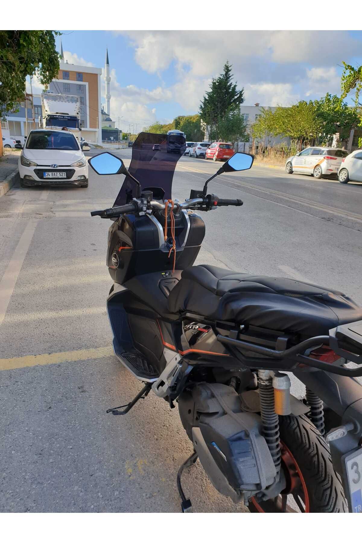 QJ ATR 125 Siperlik Ön Cam 2023-2025 Model 75cm Siyah Renkli 4mm UZUN CAM